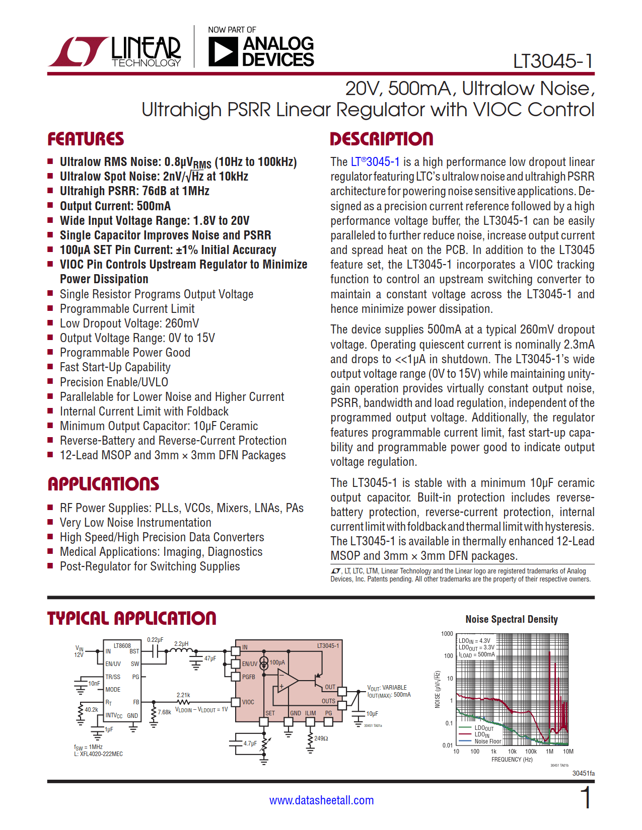 LT3045-1 Datasheet