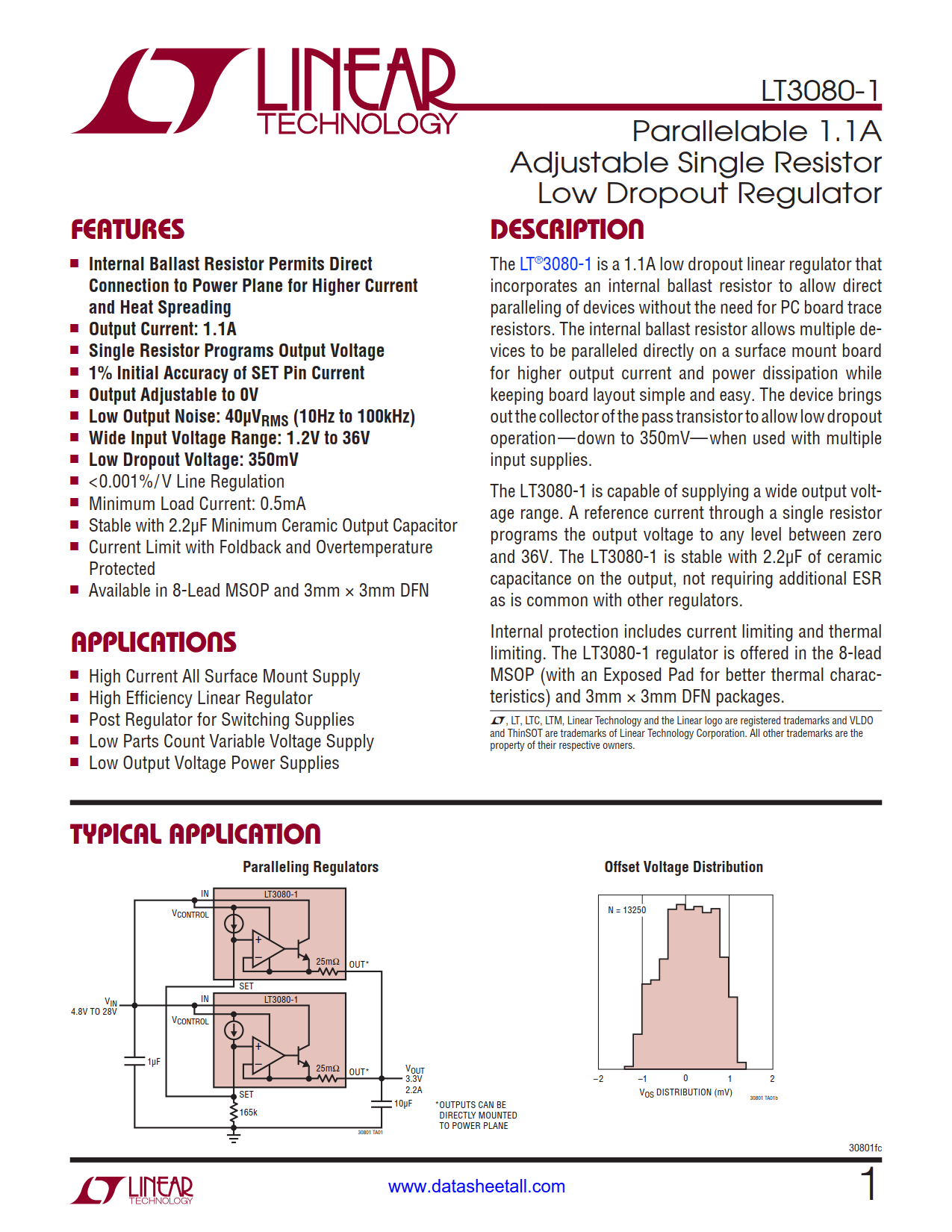 LT3080-1 Datasheet