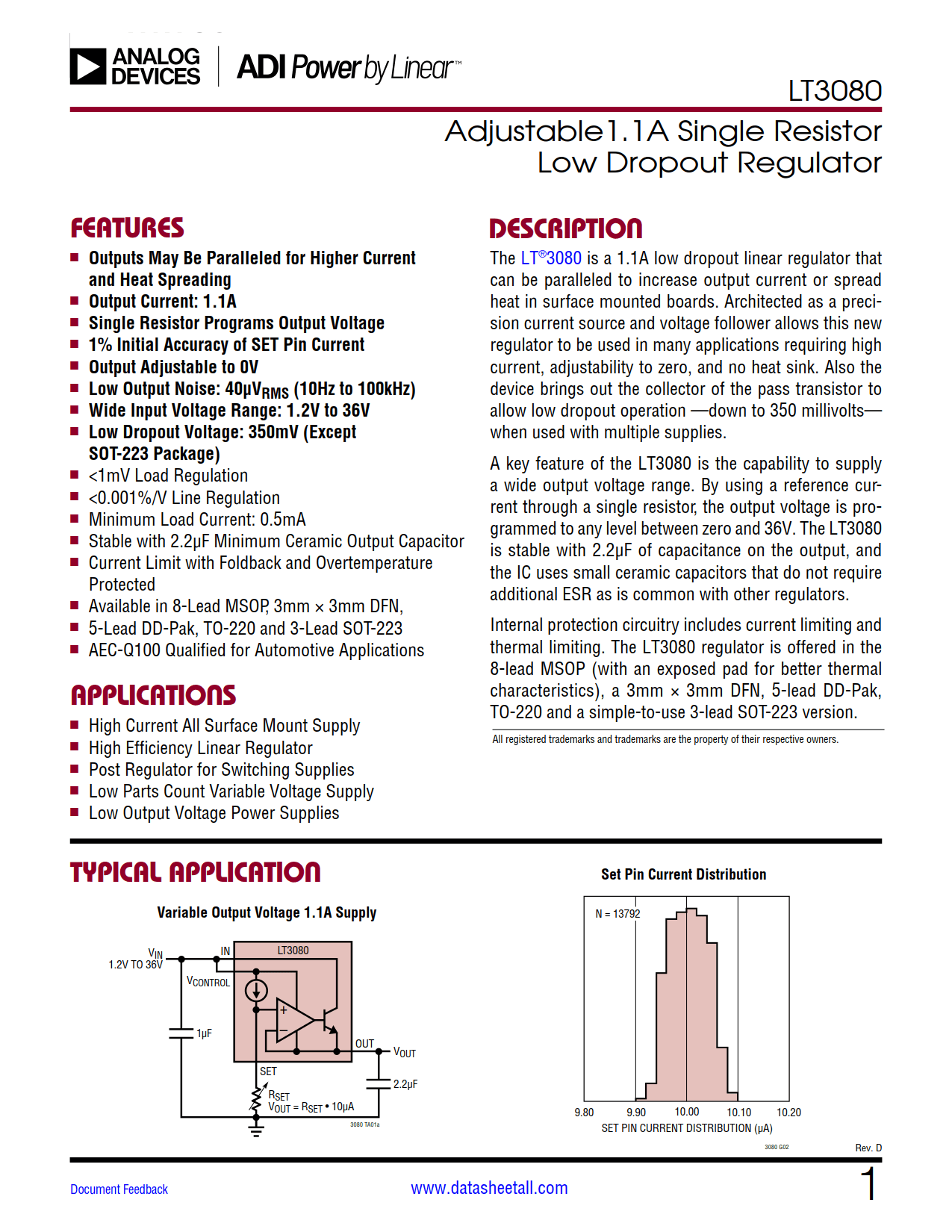 LT3080 Datasheet