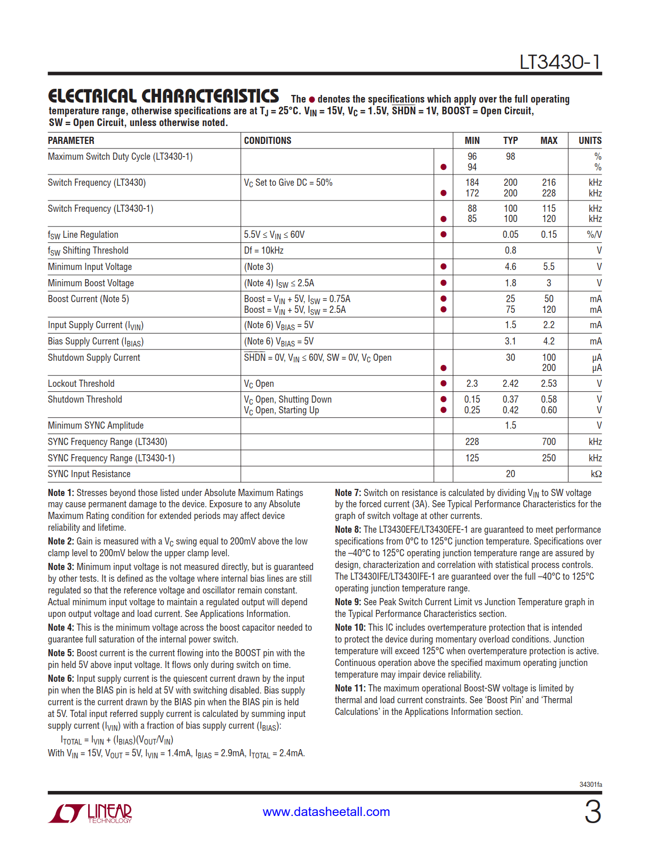 LT3430-1 Datasheet Page 3