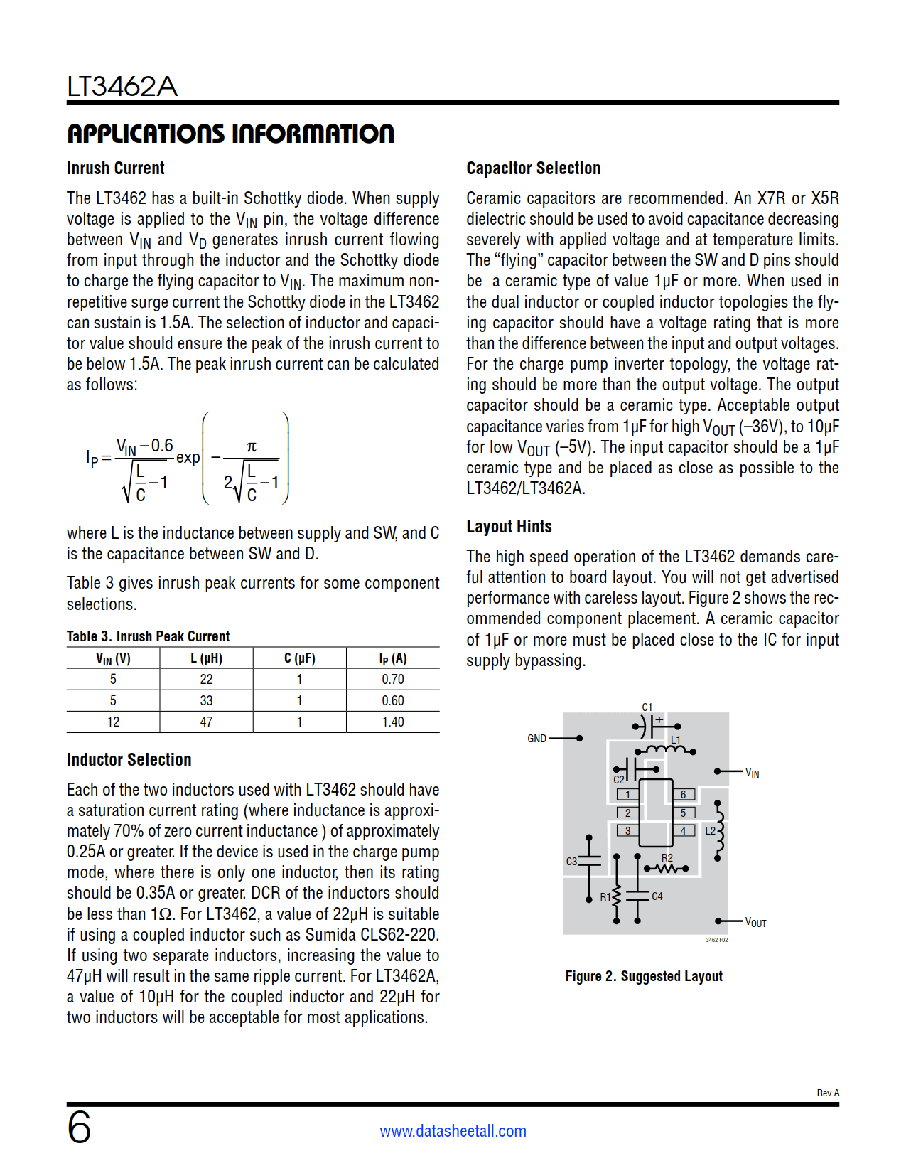 LT3462A Datasheet Page 6