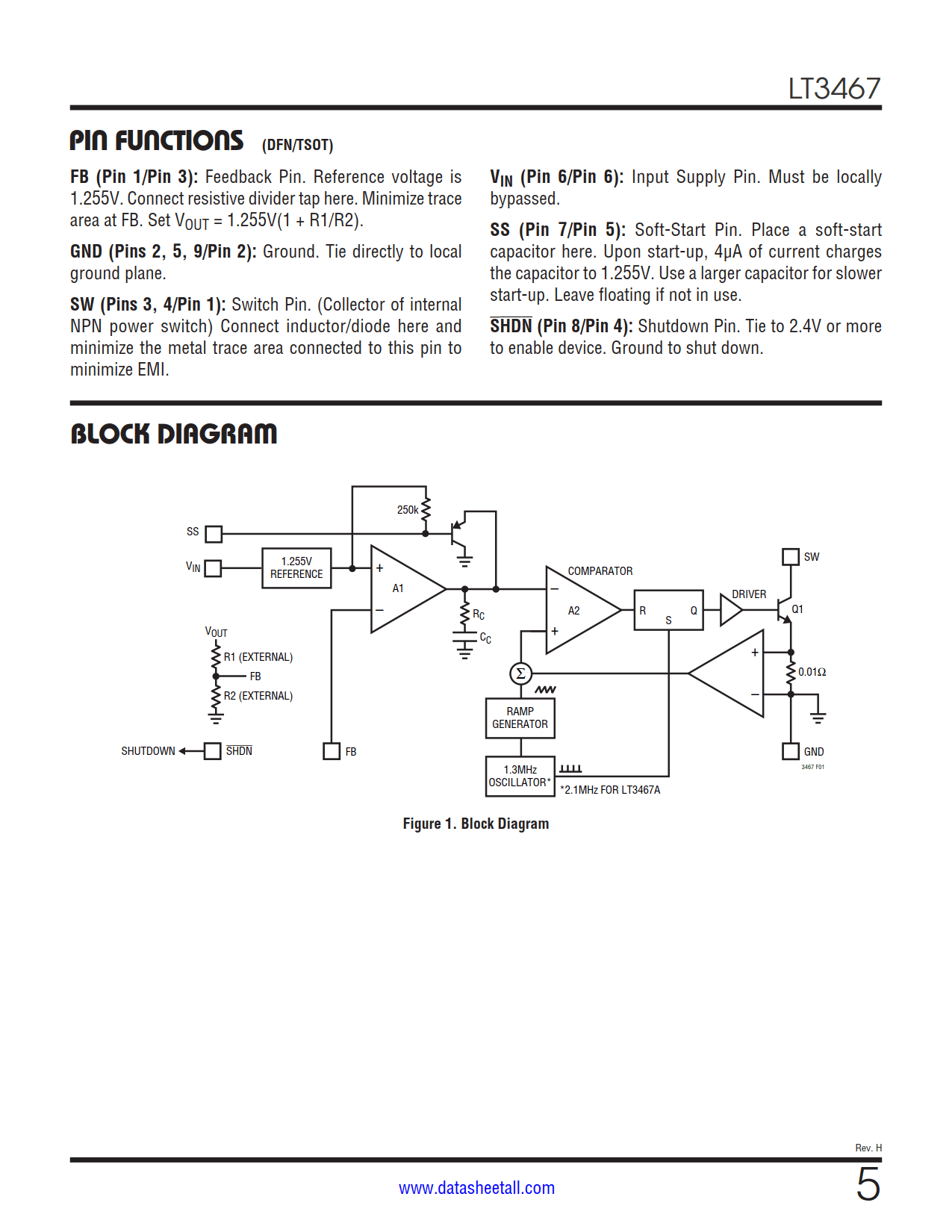 LT3467 Datasheet Page 5