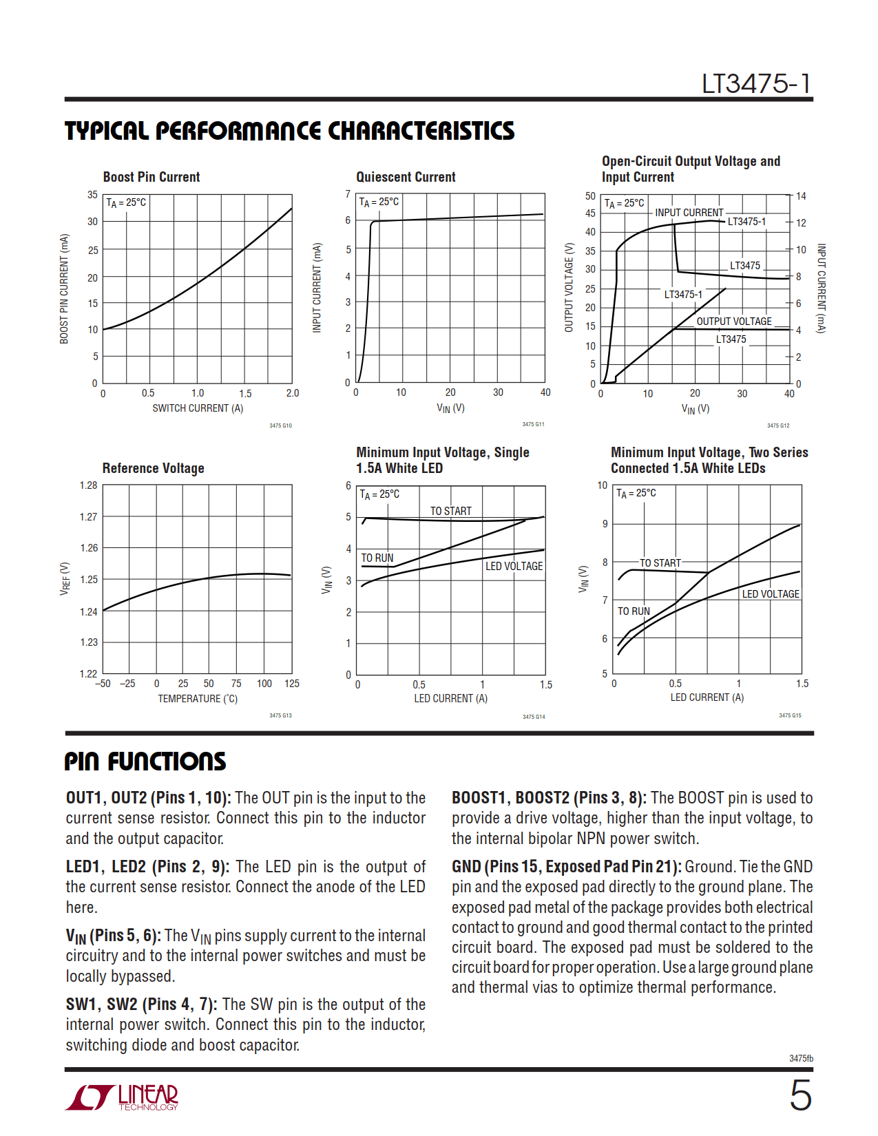 LT3475-1 Datasheet Page 5