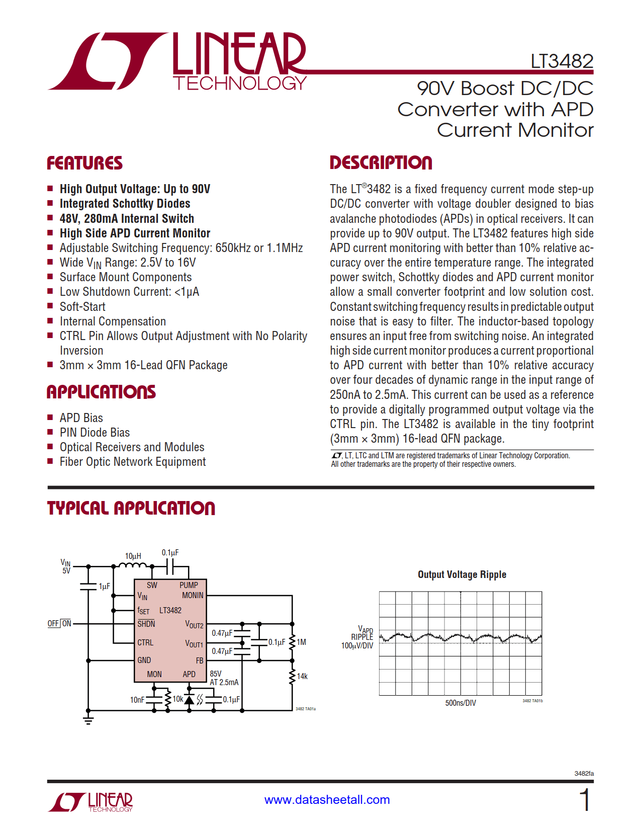 LT3482 Datasheet