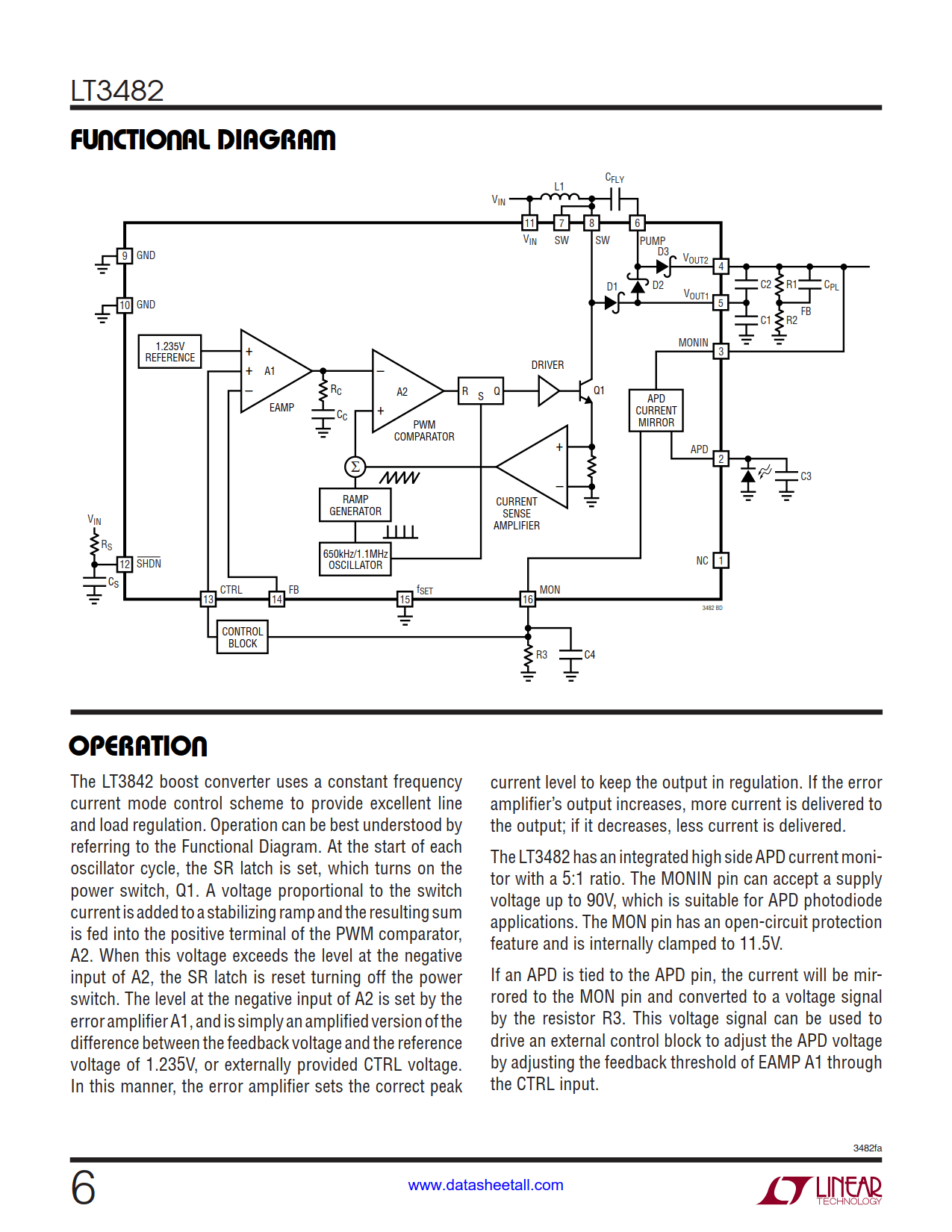 LT3482 Datasheet Page 6