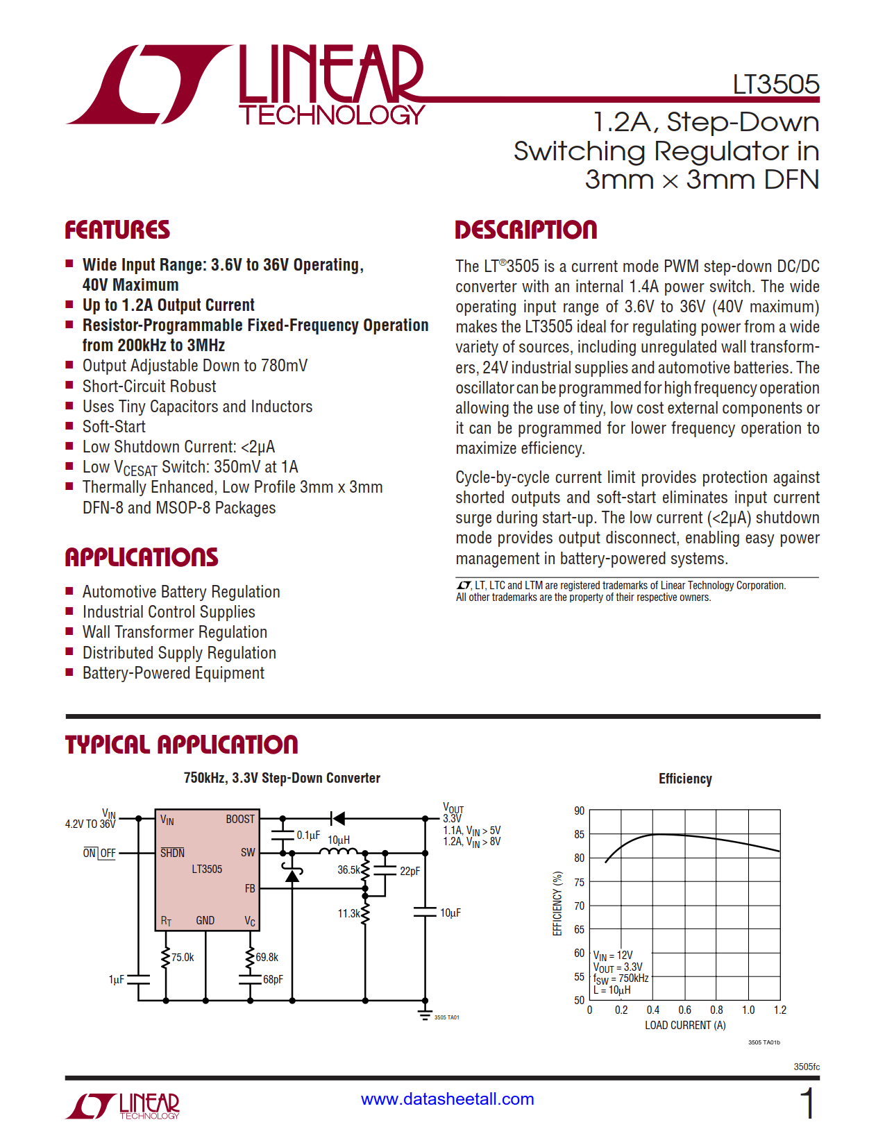 LT3505 Datasheet