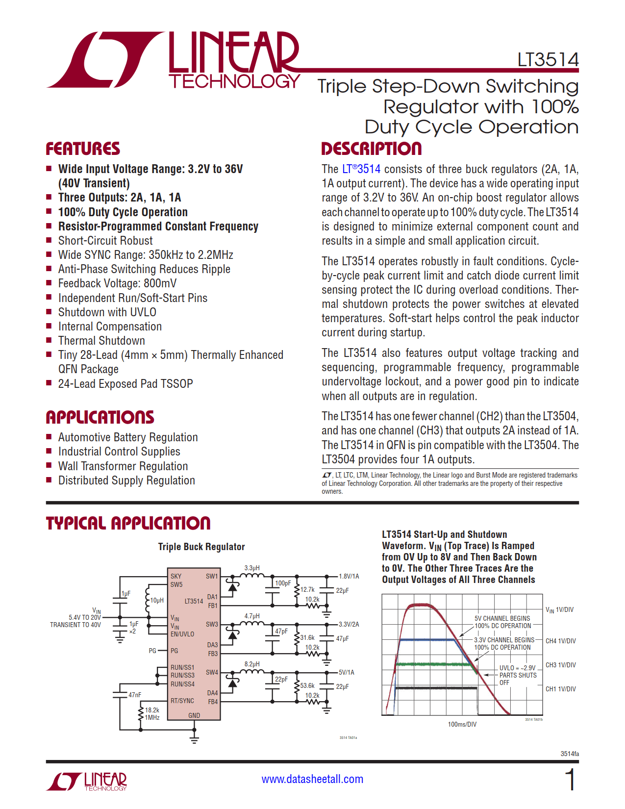 LT3514 Datasheet