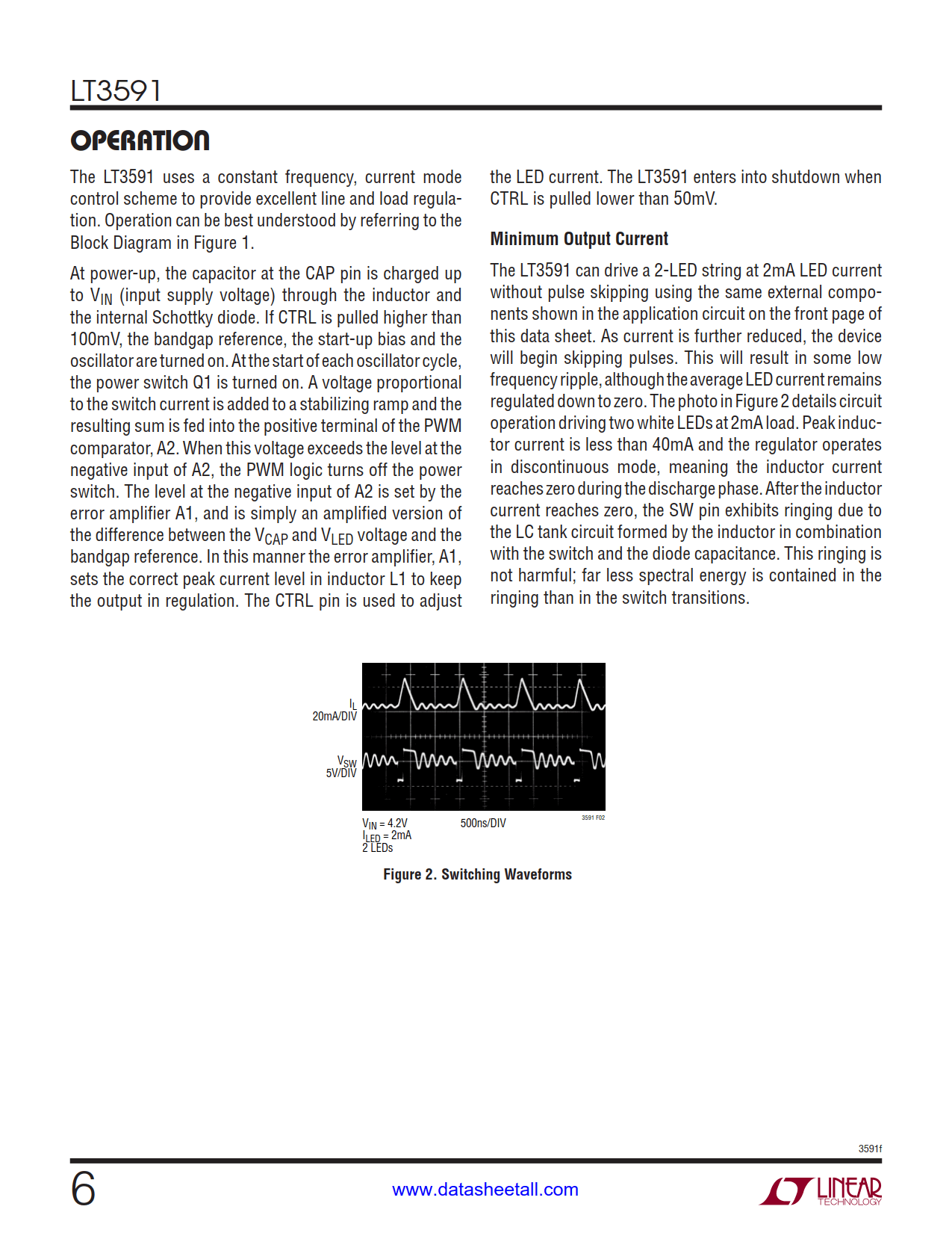 LT3591 Datasheet Page 6