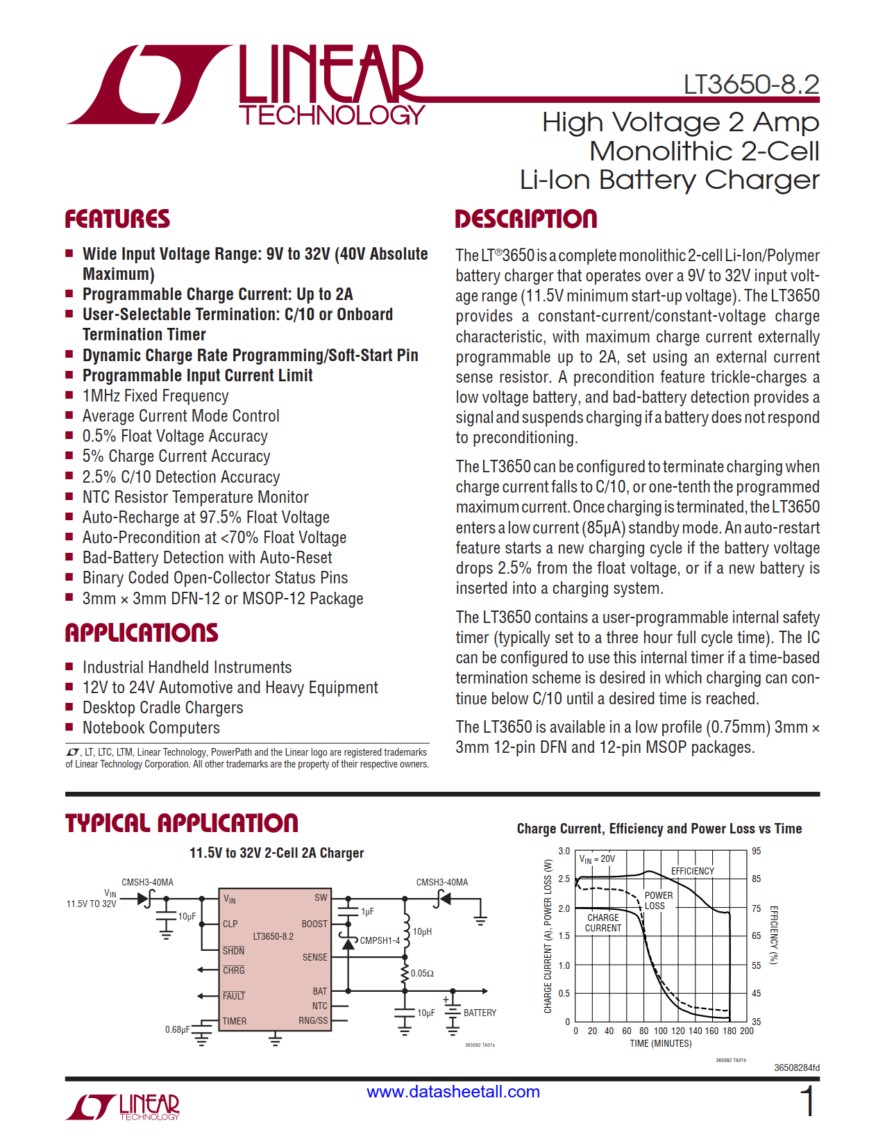 LT3650-8.2 Datasheet