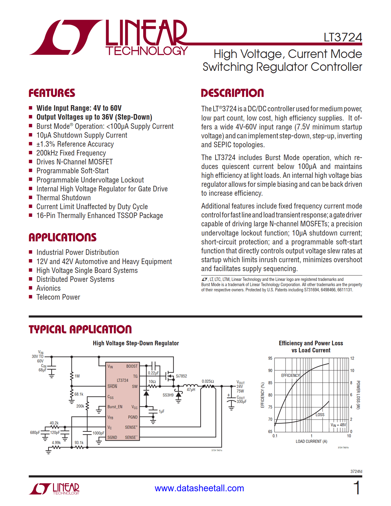 LT3724 Datasheet