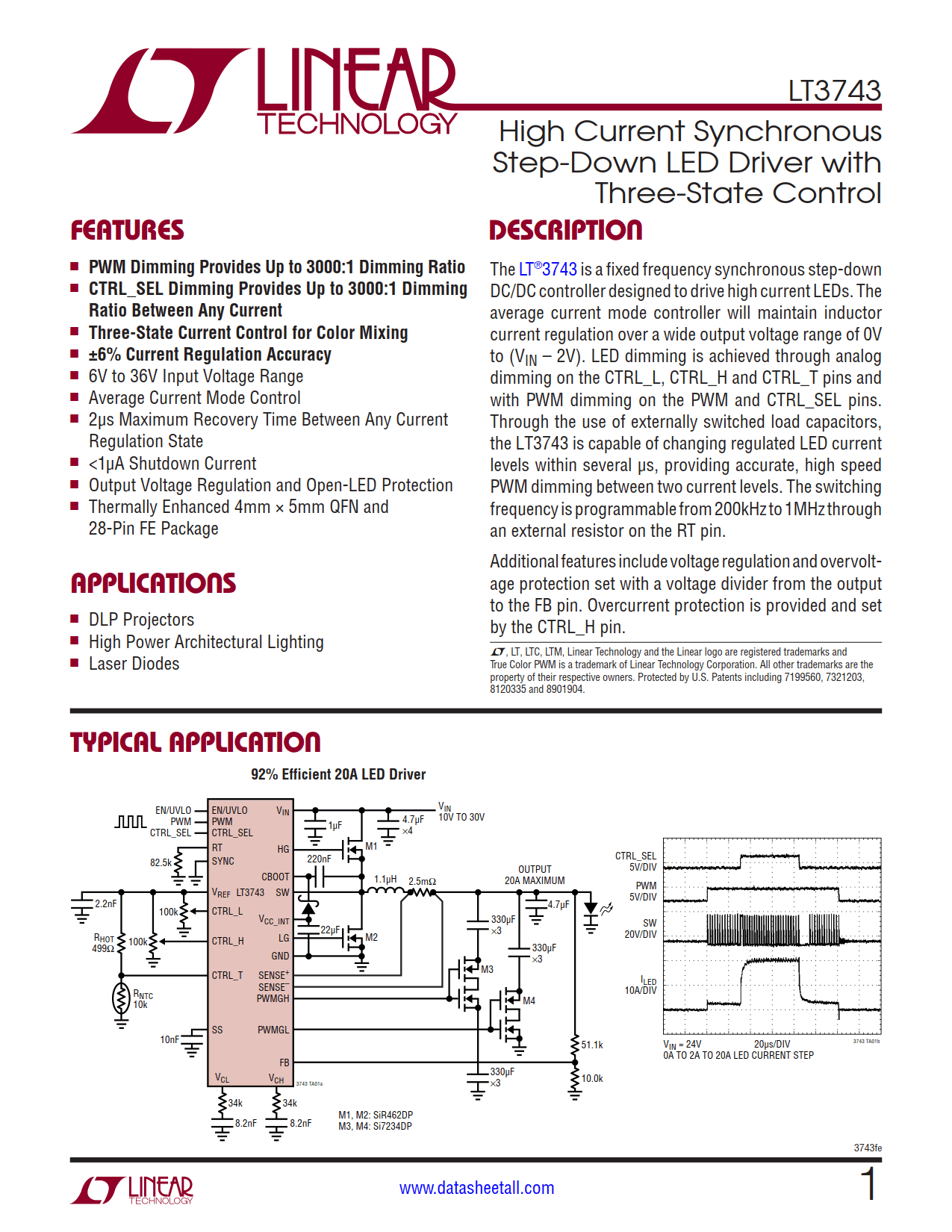 LT3743 Datasheet