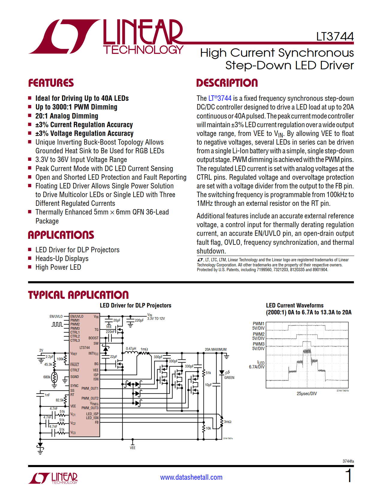 LT3744 Datasheet