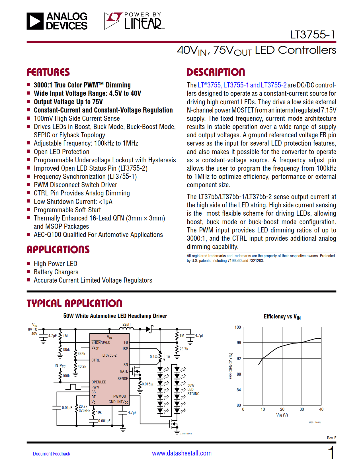 LT3755-1 Datasheet