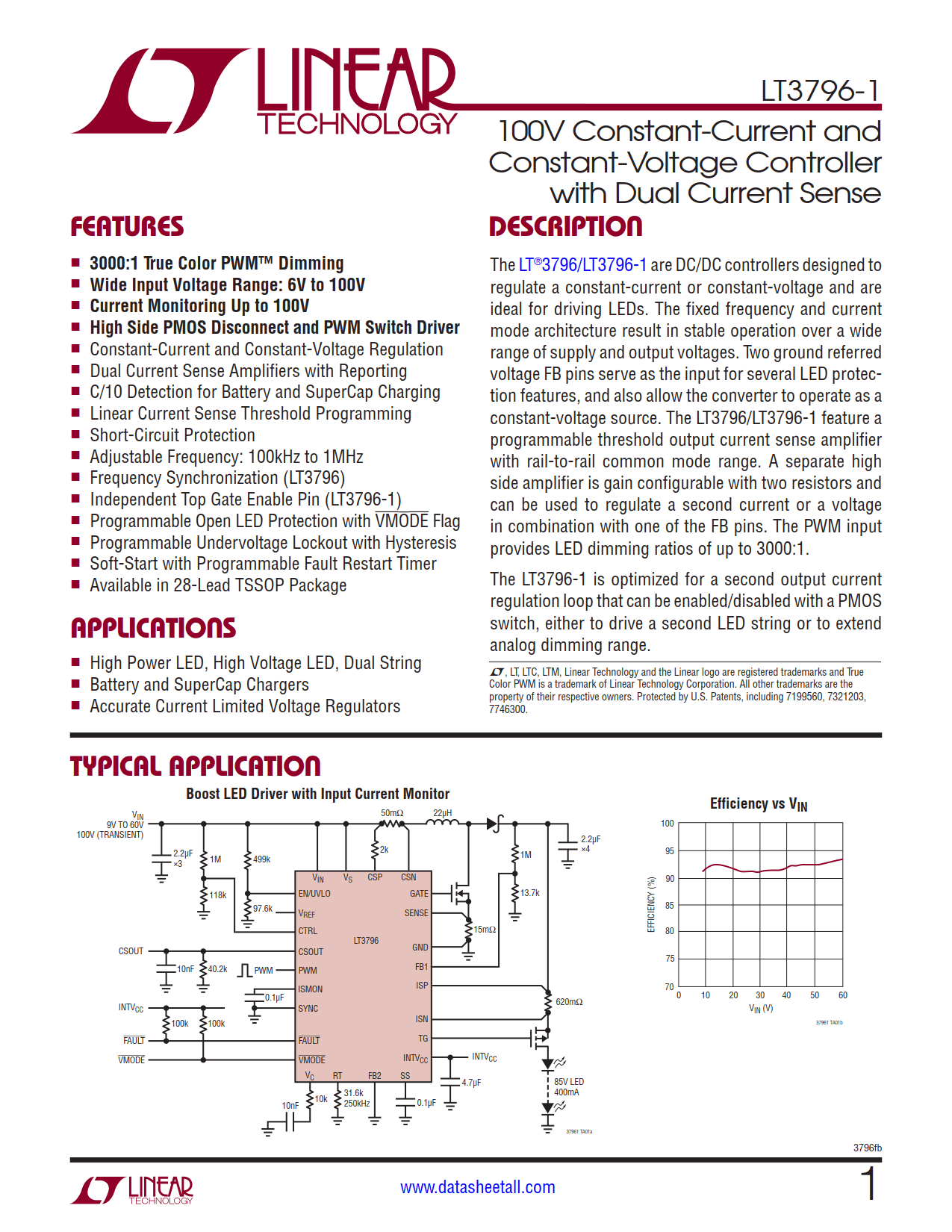 LT3796-1 Datasheet