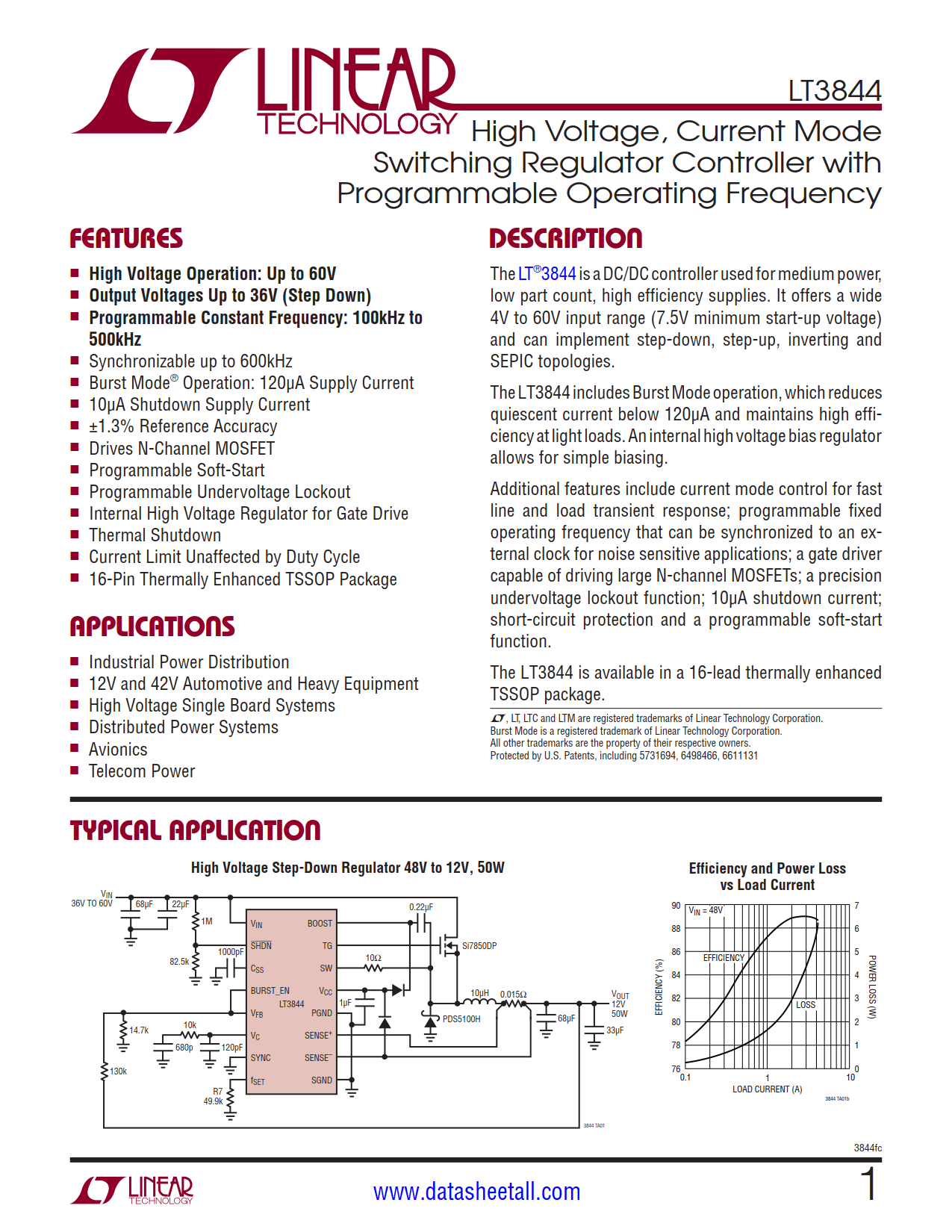 LT3844 Datasheet