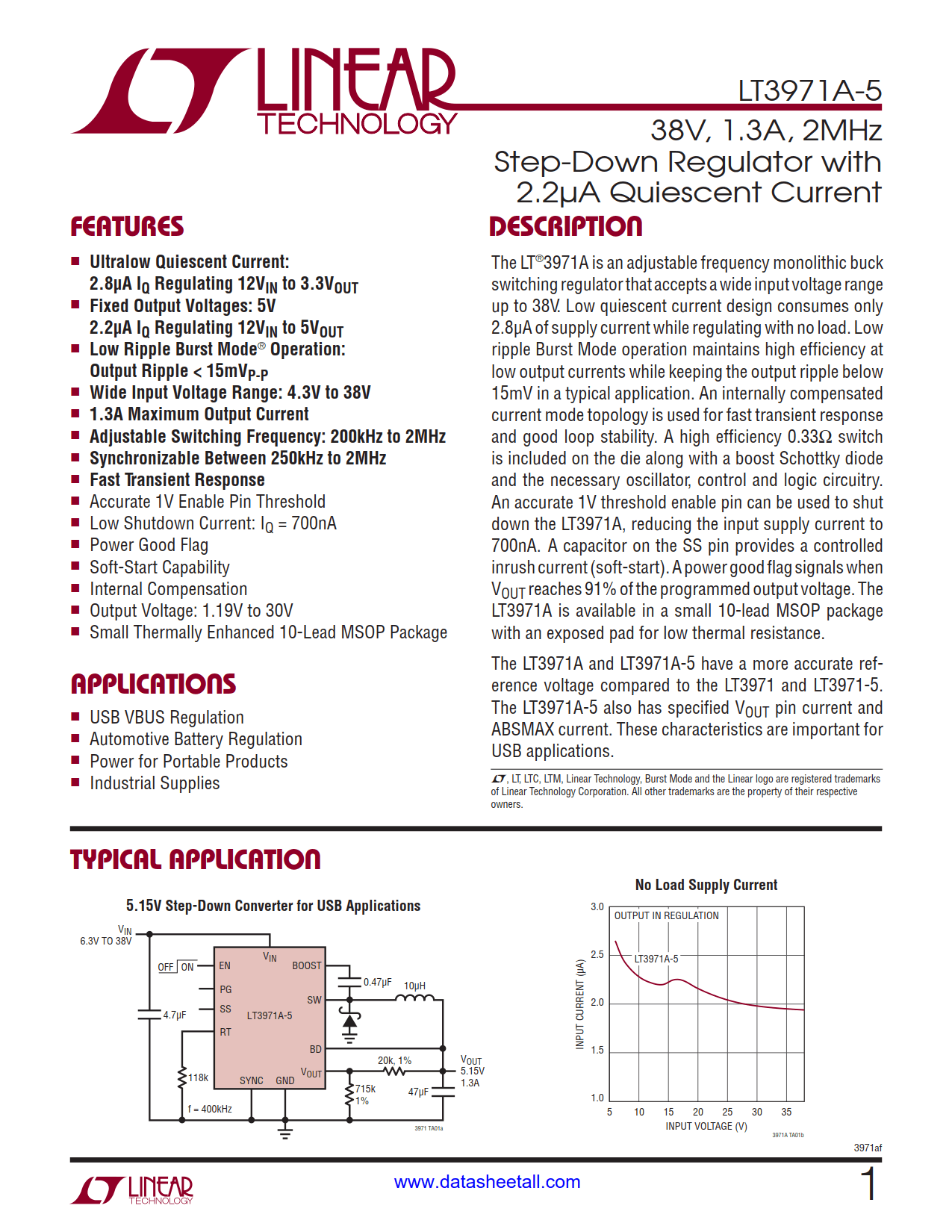 LT3971A-5 Datasheet