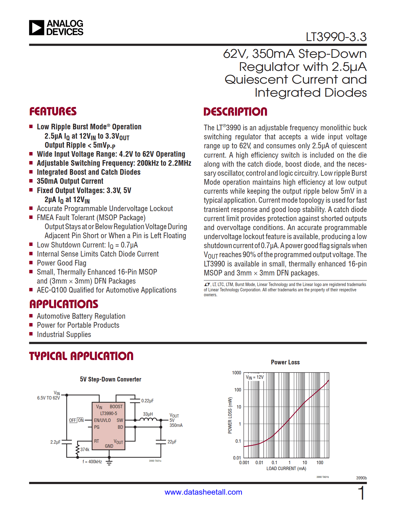 LT3990-3.3 Datasheet