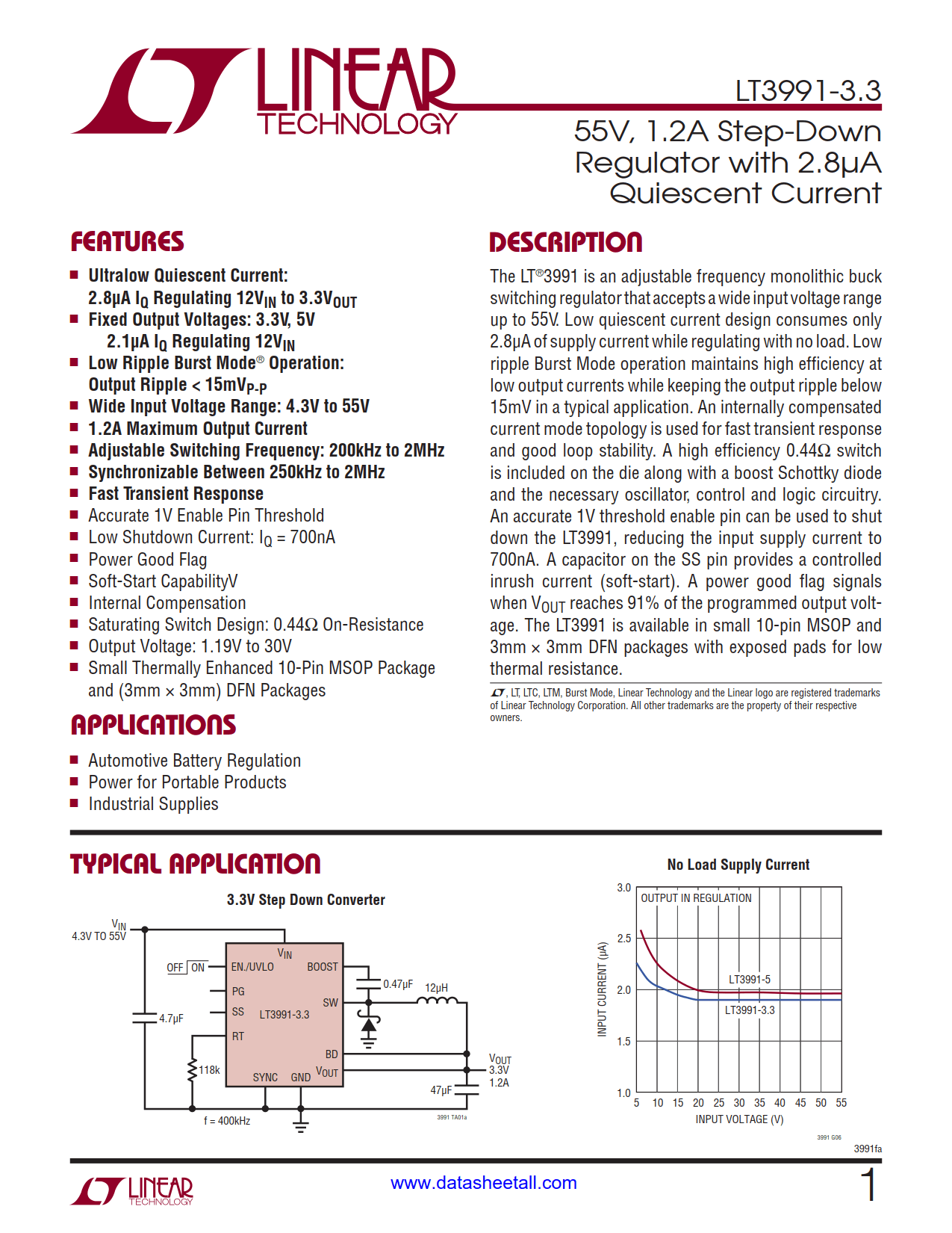 LT3991-3.3 Datasheet