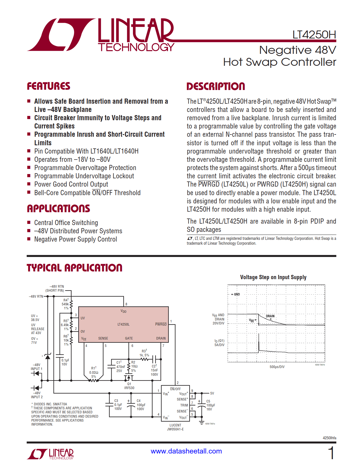 LT4250H Datasheet