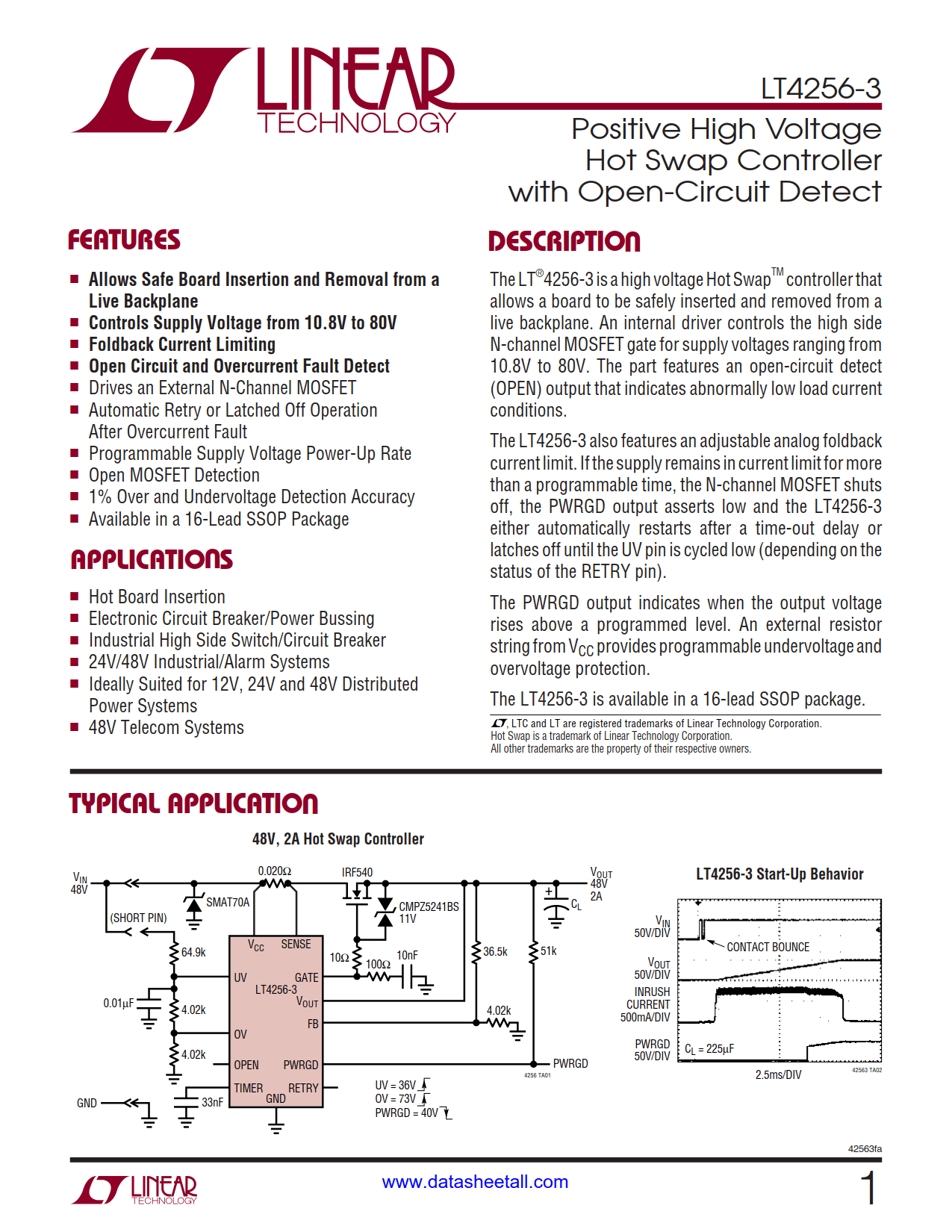 LT4256-3 Datasheet