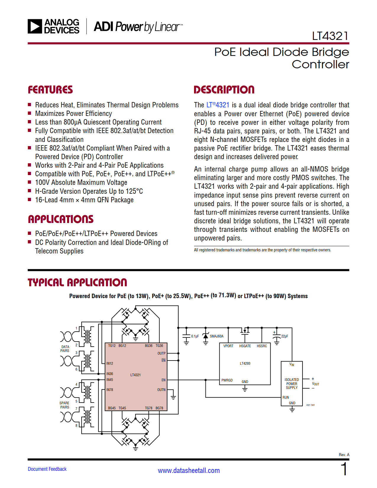 LT4321 Datasheet