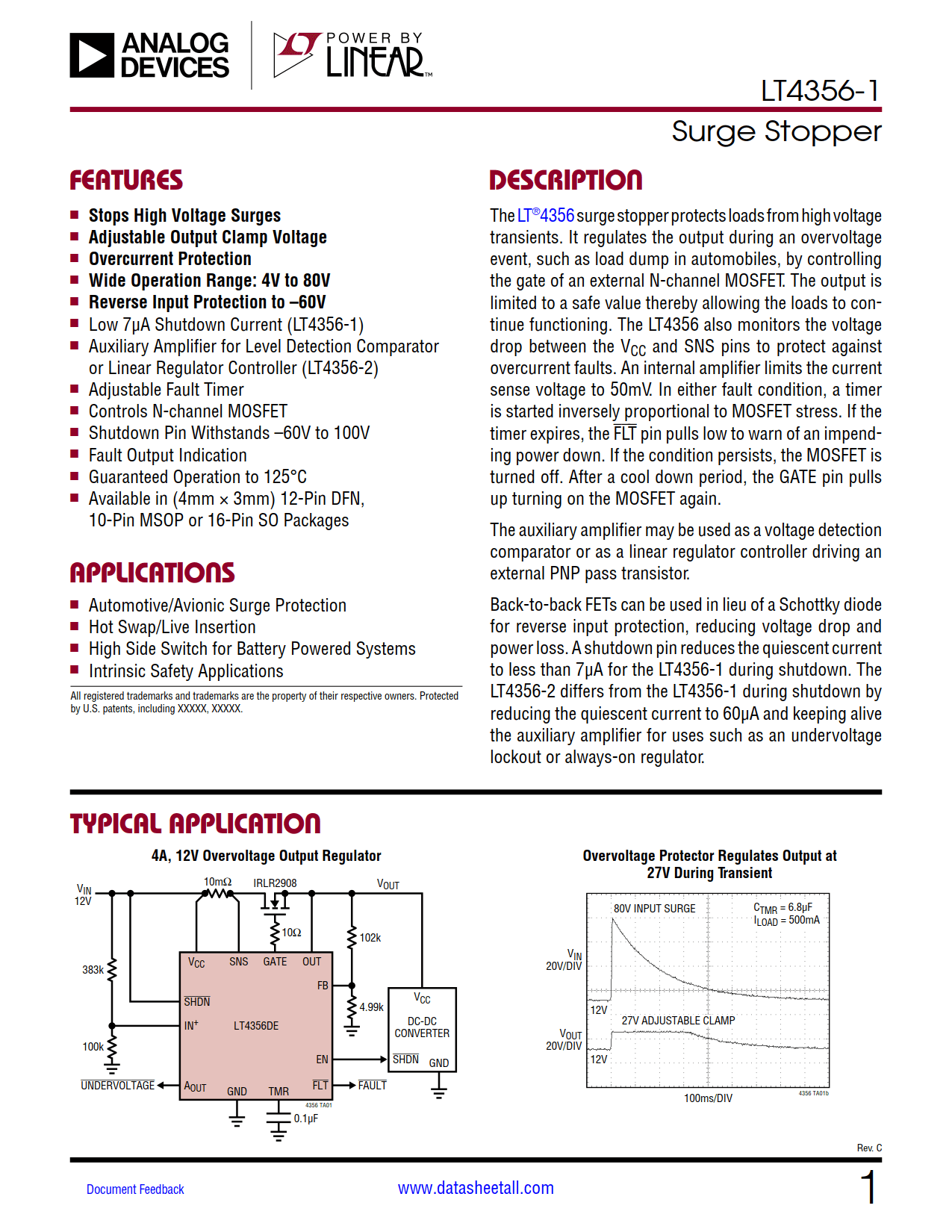 LT4356-1 Datasheet