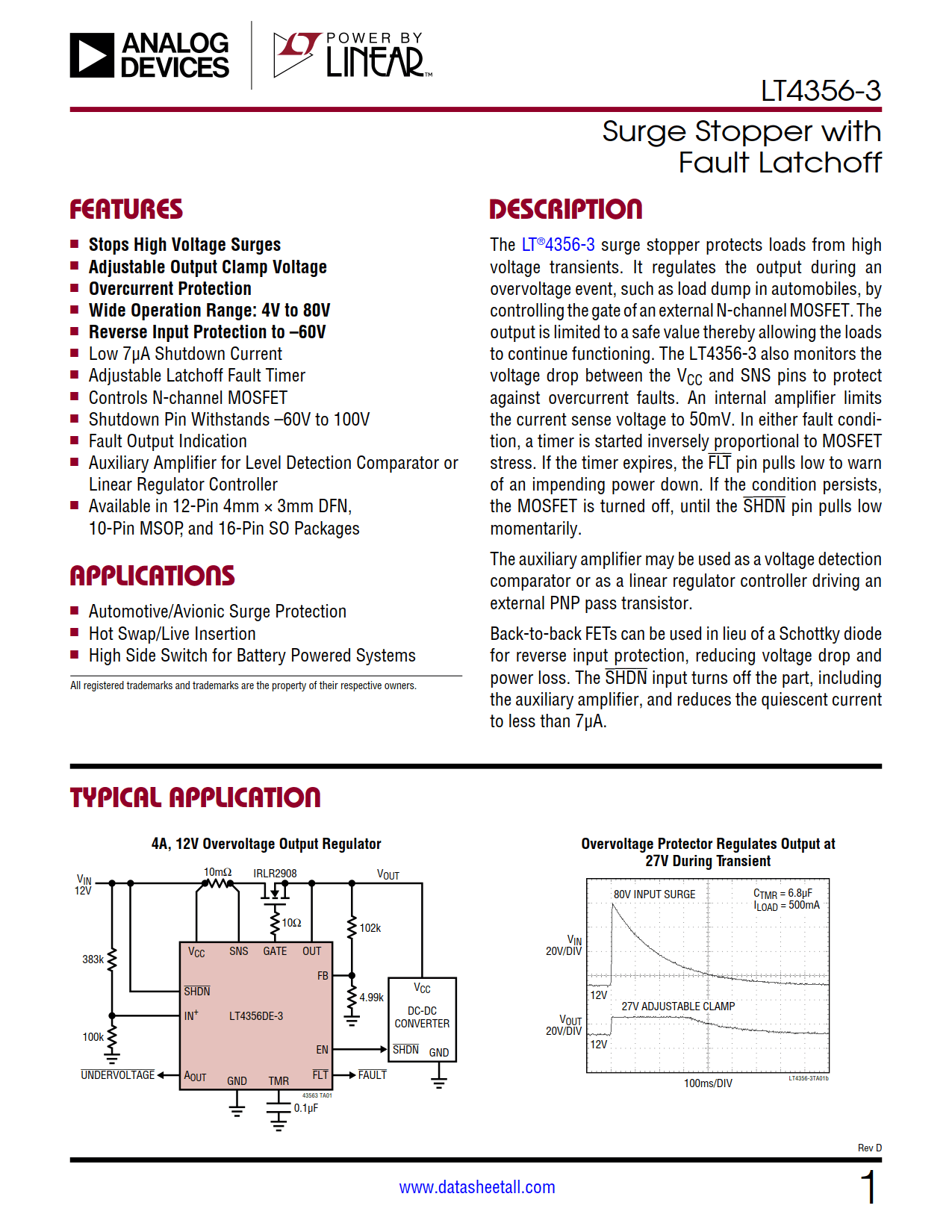 LT4356-3 Datasheet