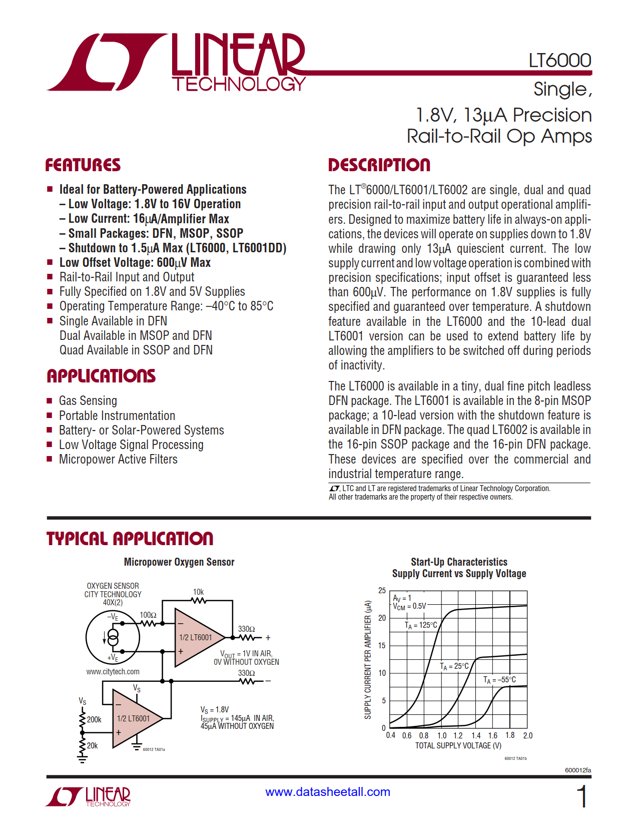 LT6000 Datasheet