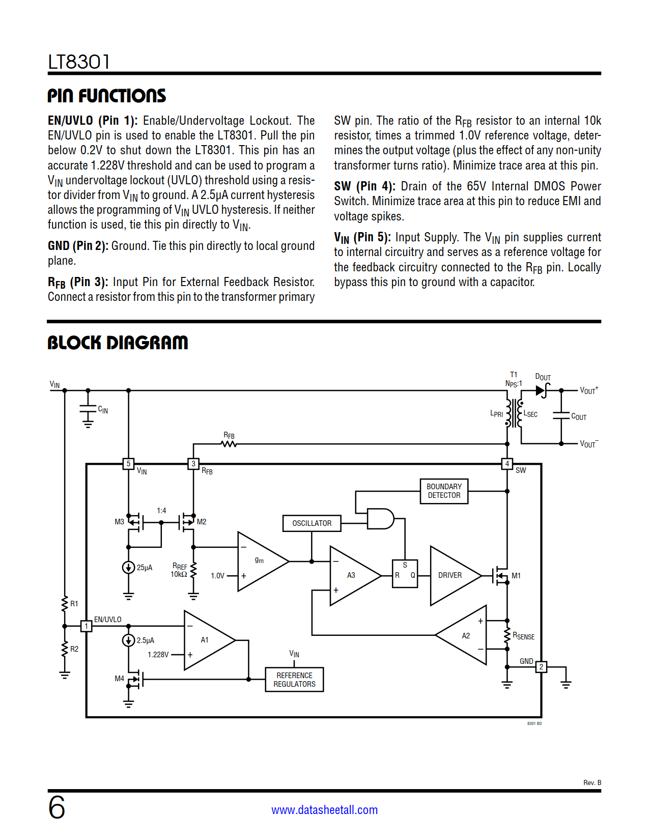 LT8301 Datasheet Page 6