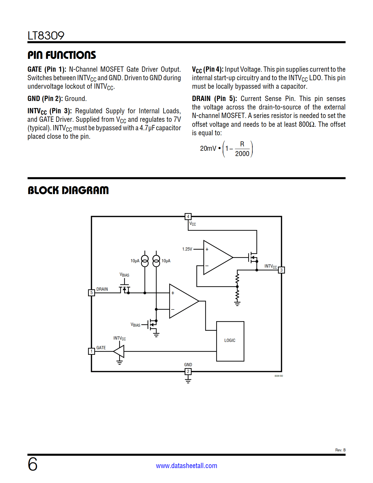 LT8309 Datasheet Page 6