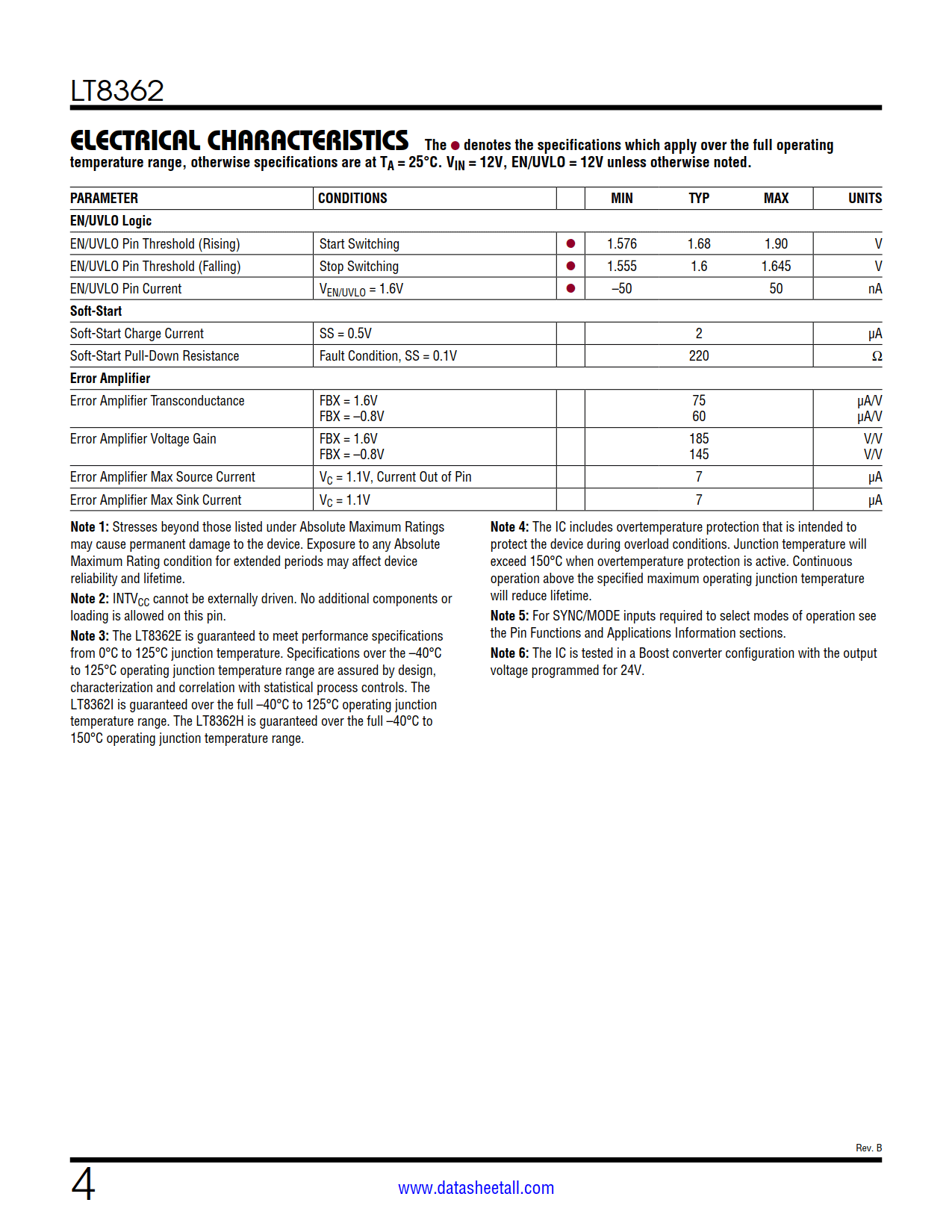 LT8362 Datasheet Page 4