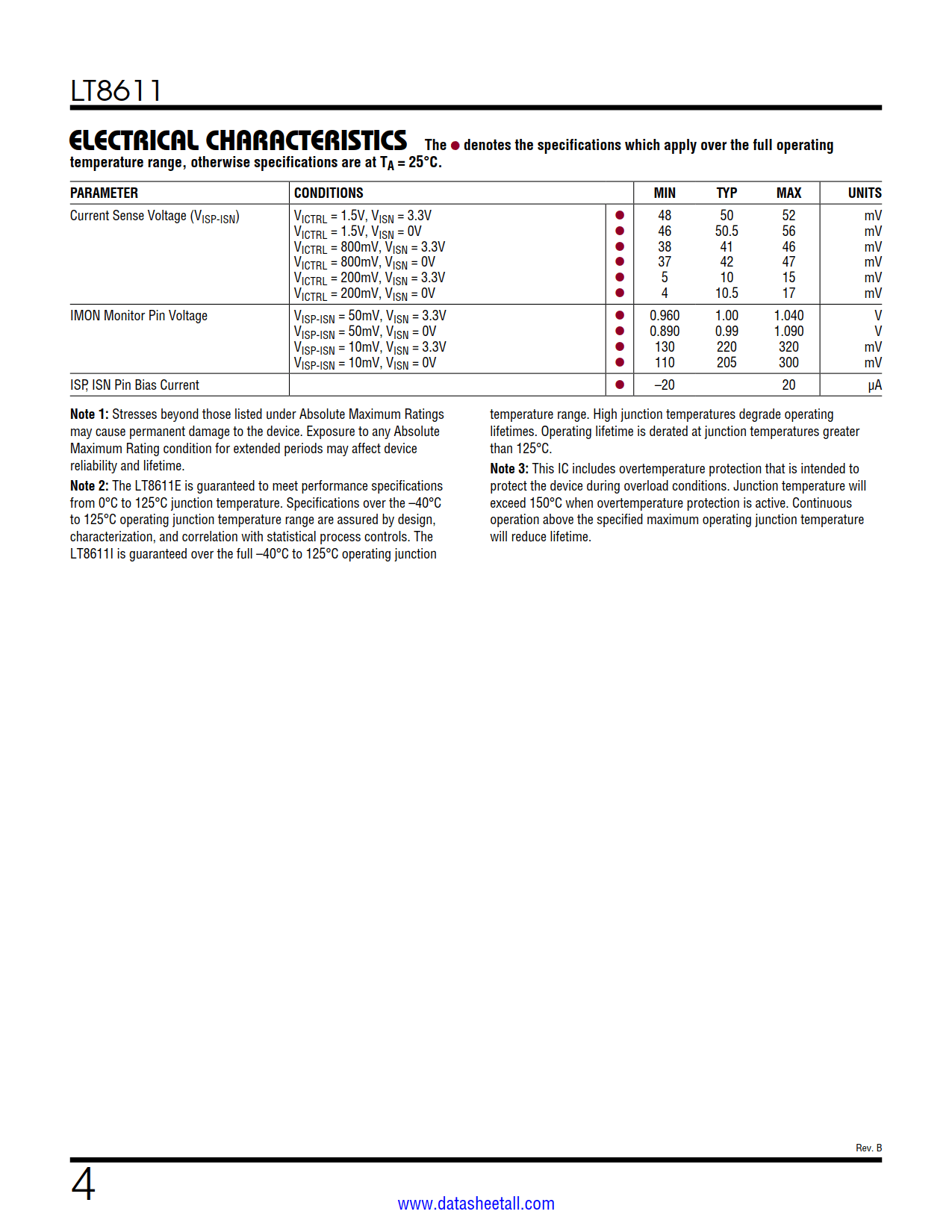 LT8611 Datasheet Page 4