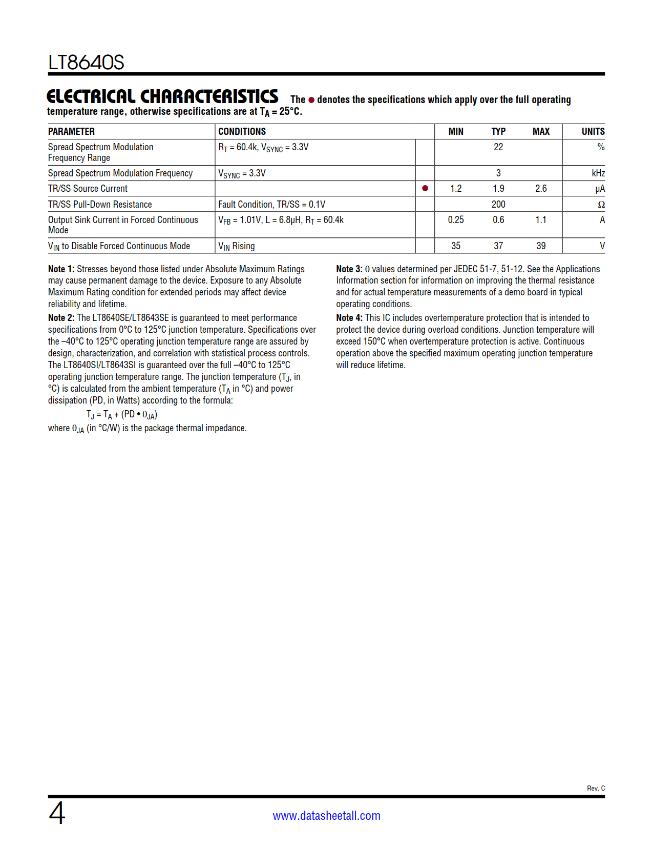 LT8640S Datasheet Page 4