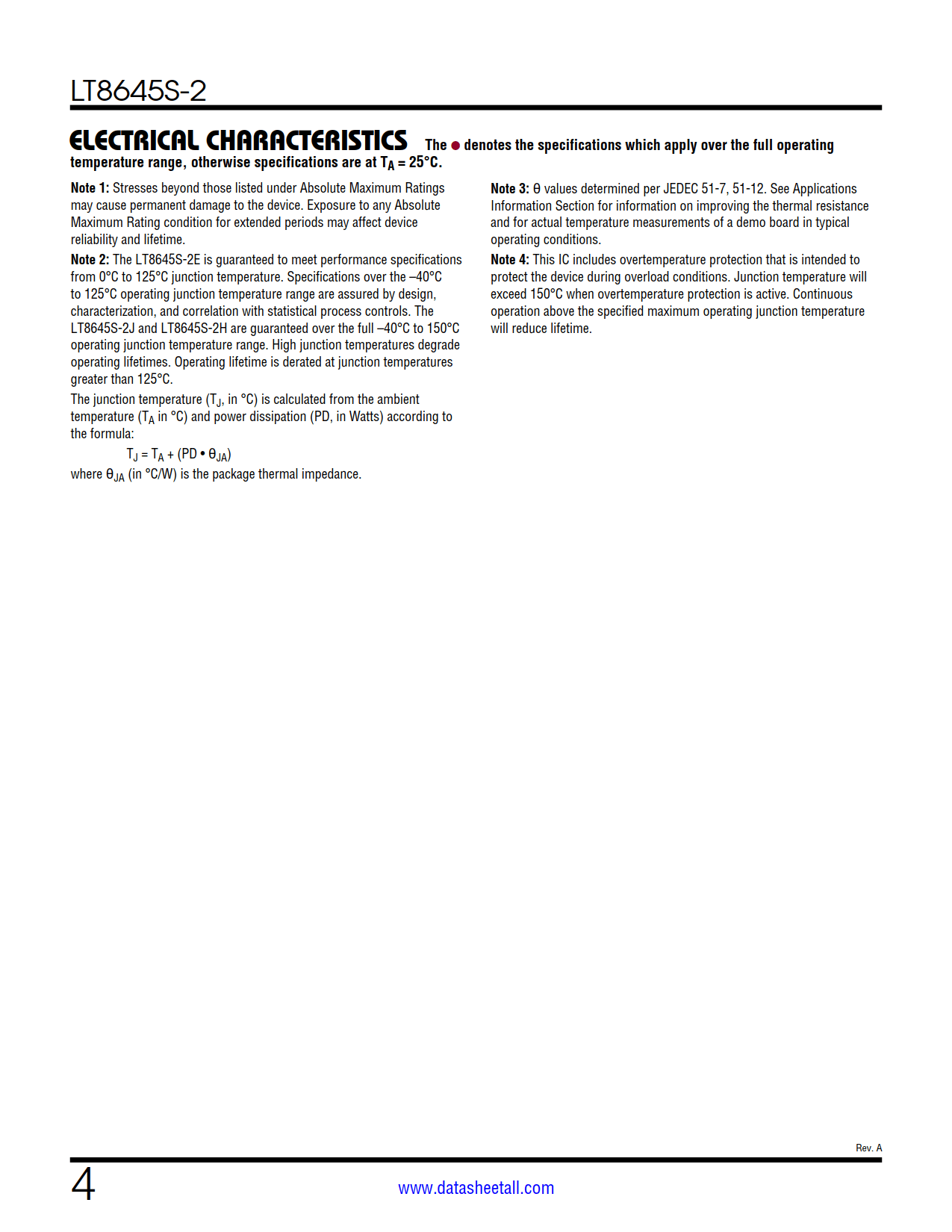 LT8645S-2 Datasheet Page 4