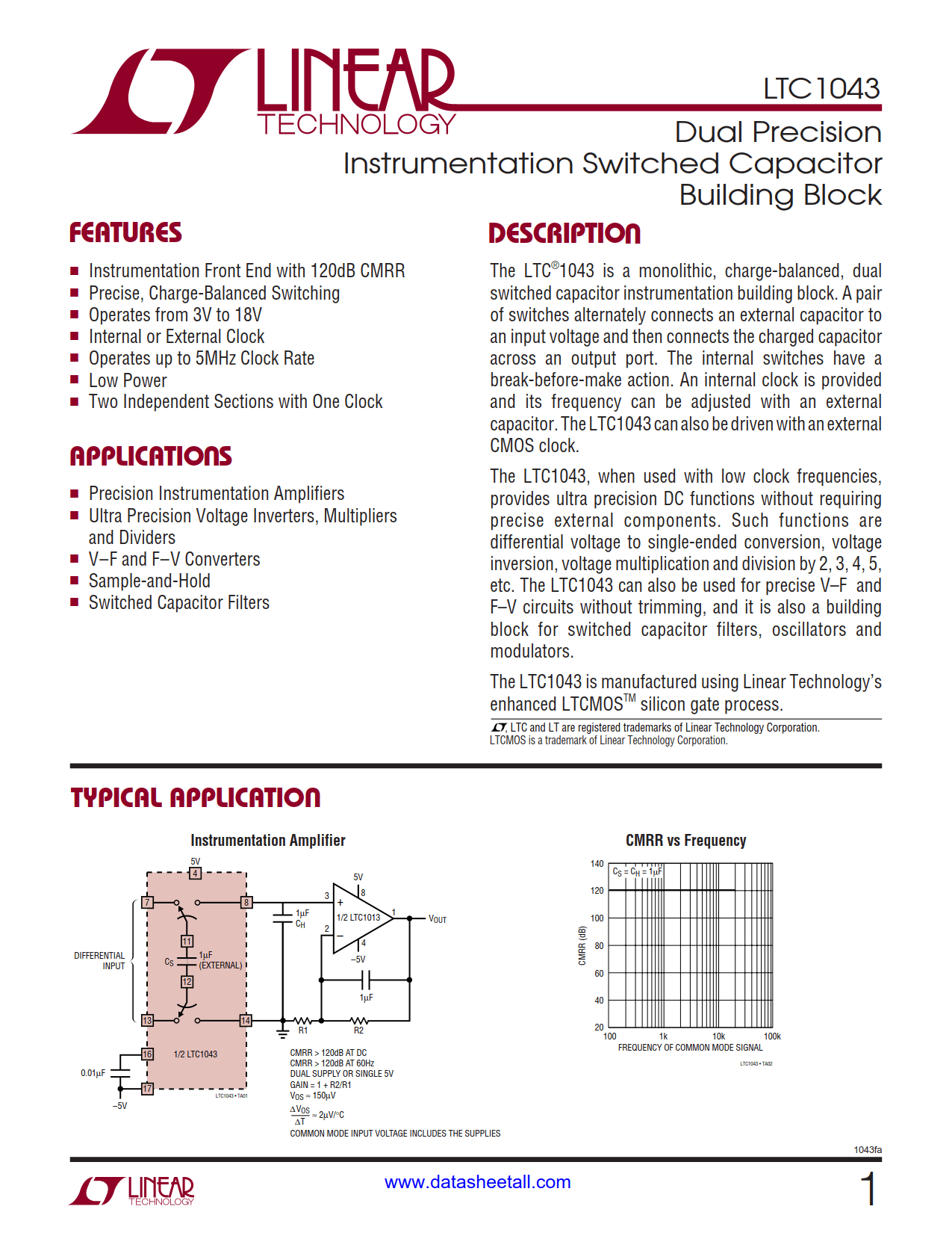 LTC1043 Datasheet