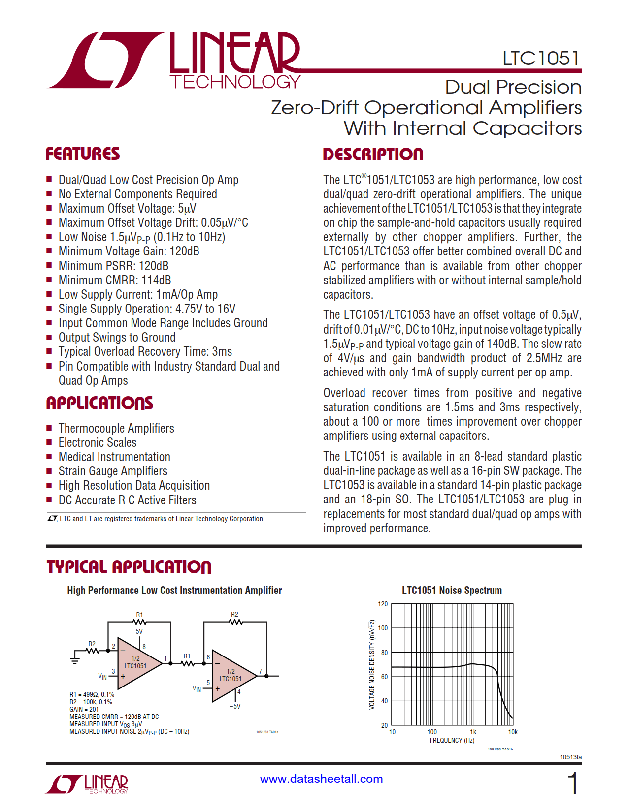 LTC1051 Datasheet