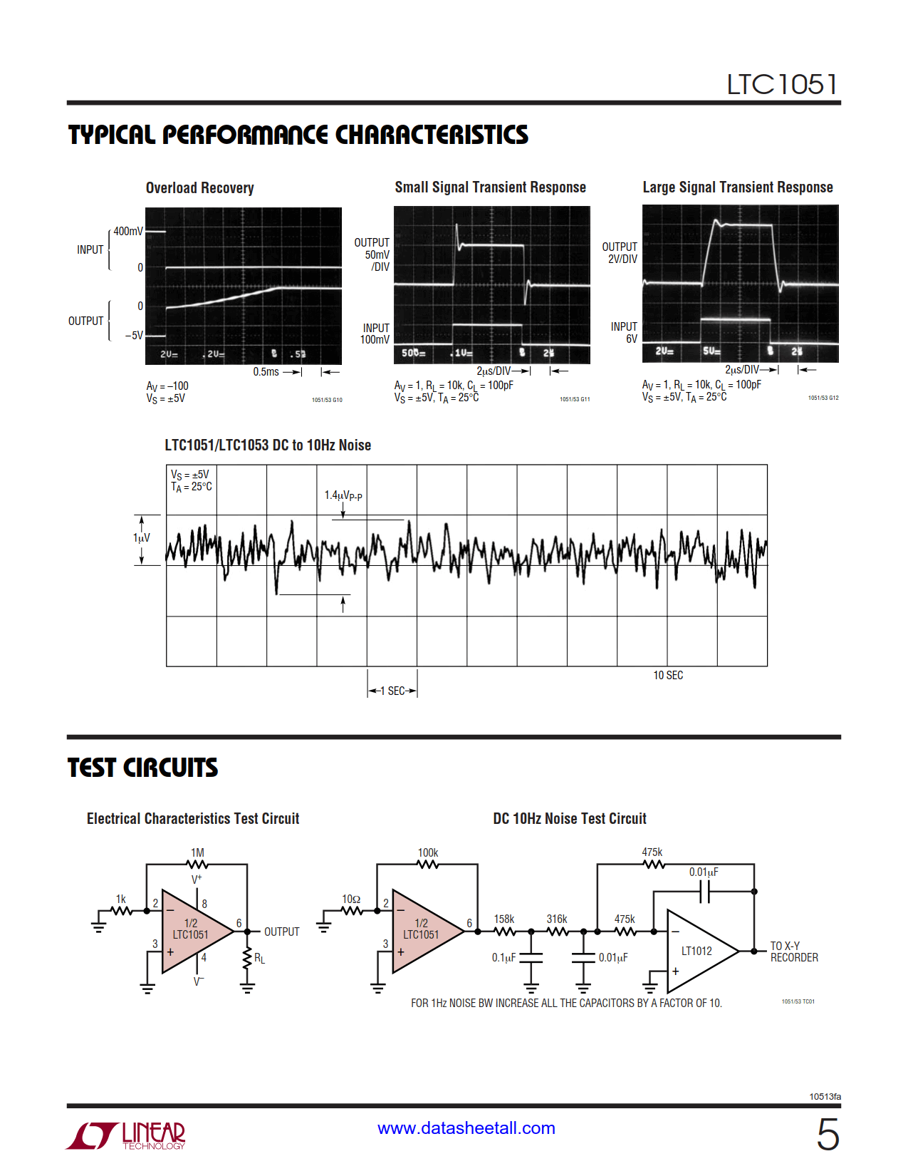 LTC1051 Datasheet Page 5