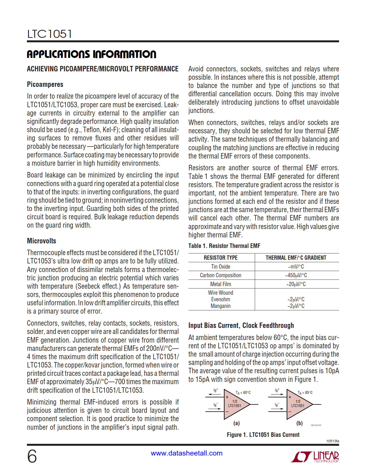 LTC1051 Datasheet Page 6