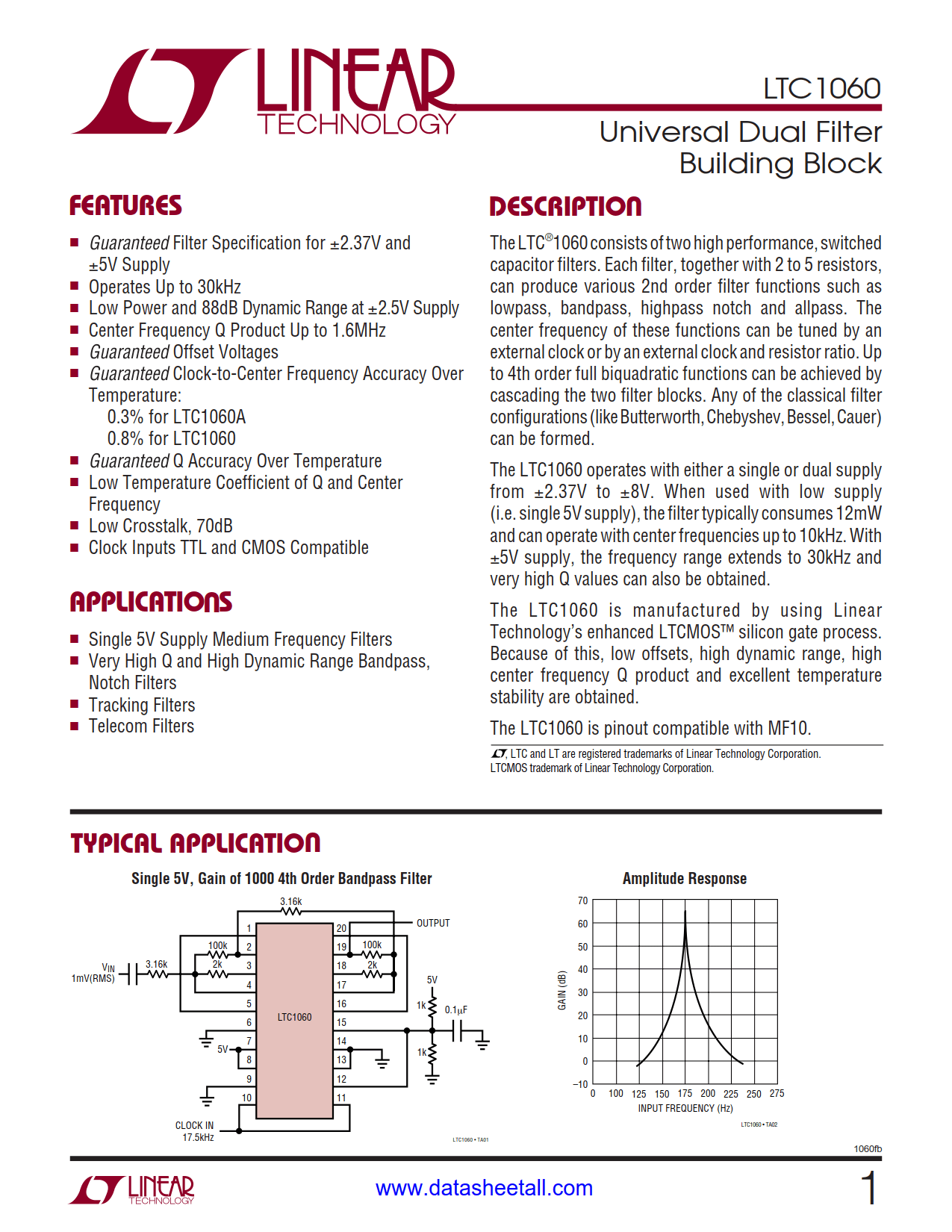 LTC1060 Datasheet