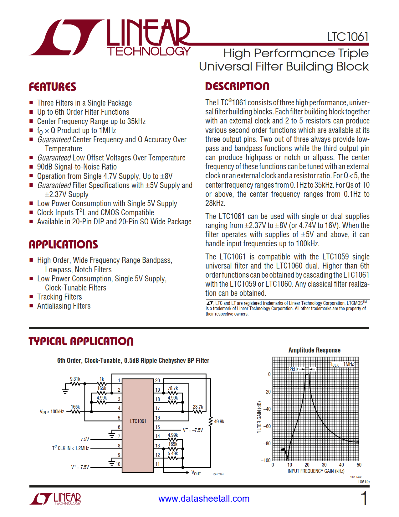 LTC1061 Datasheet