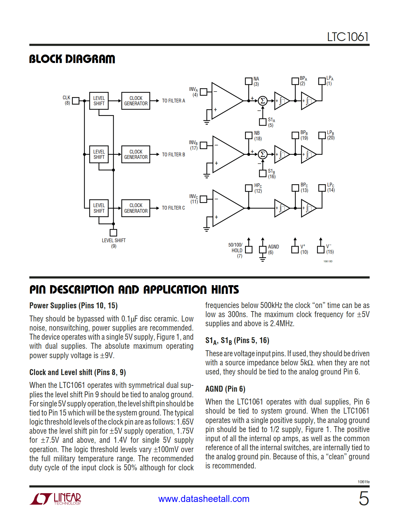 LTC1061 Datasheet Page 5