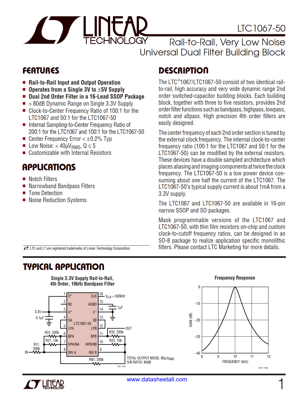 LTC1067-50 Datasheet