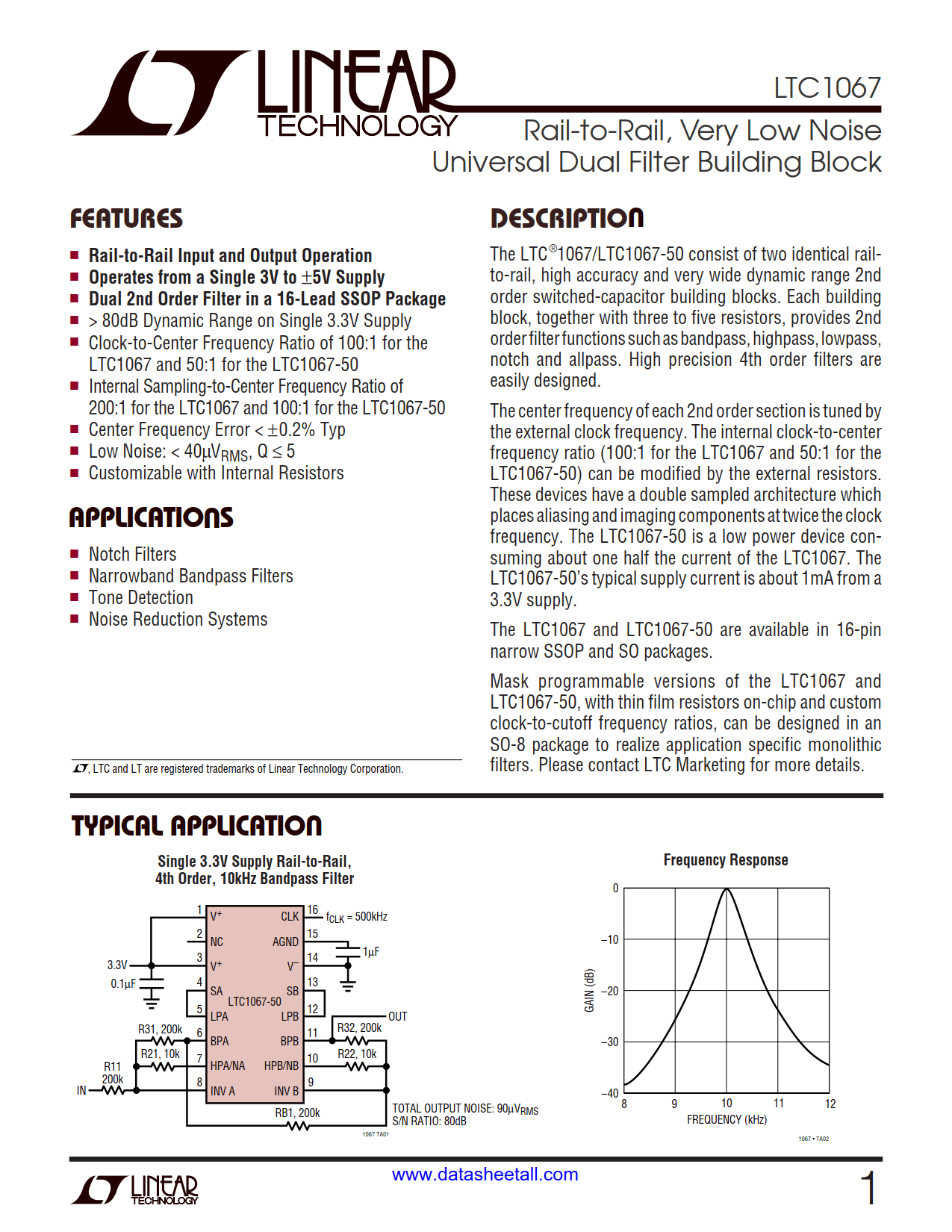 LTC1067 Datasheet