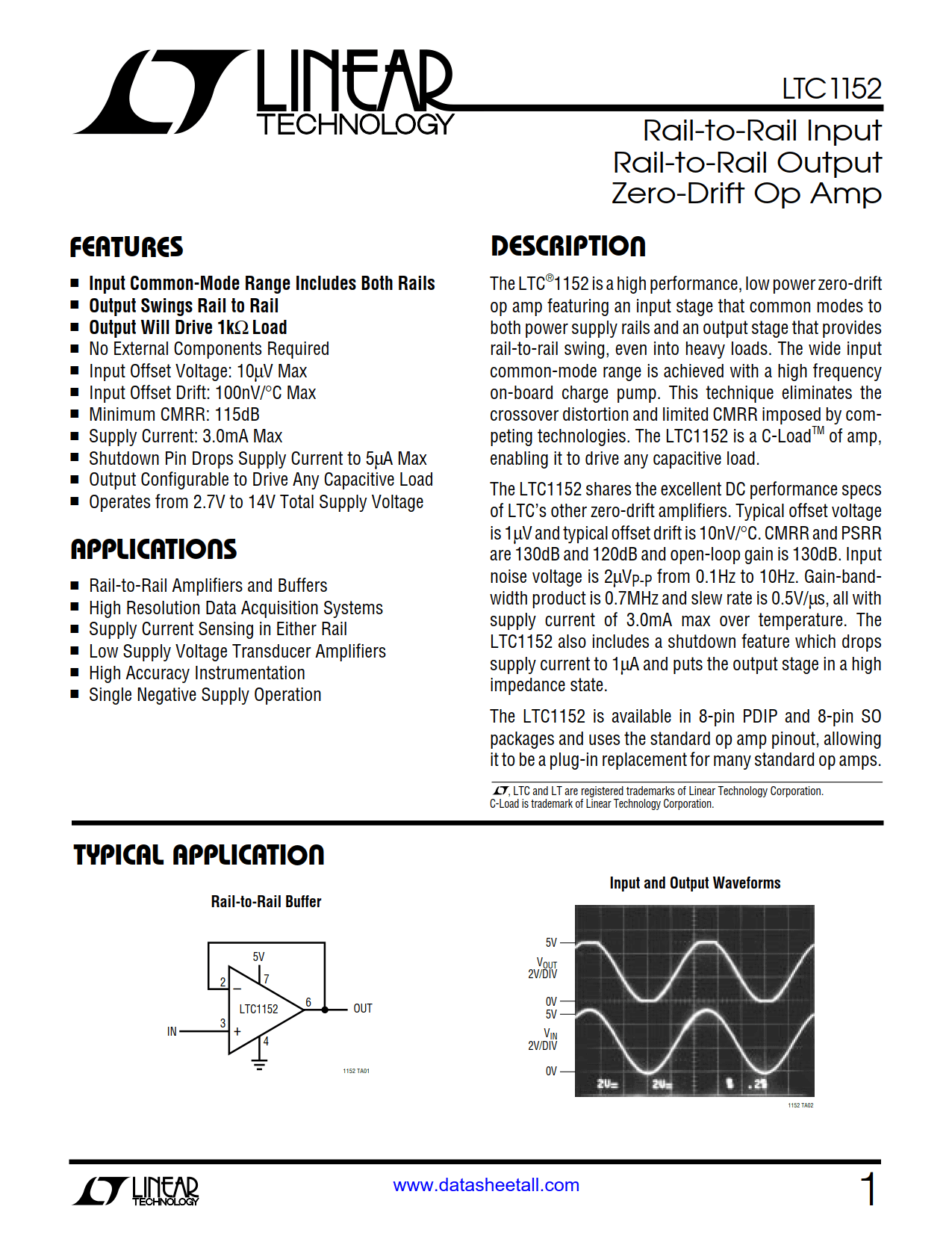 LTC1152 Datasheet