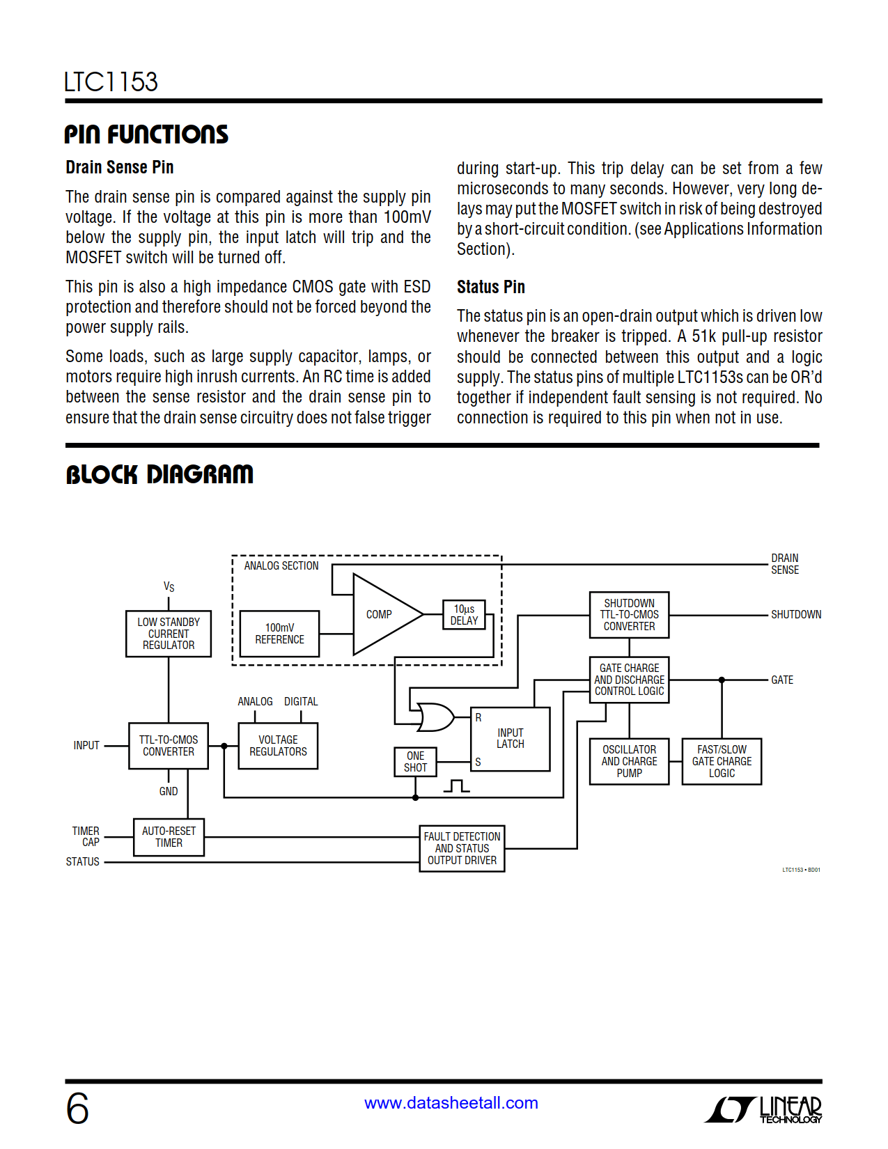 LTC1153 Datasheet Page 6