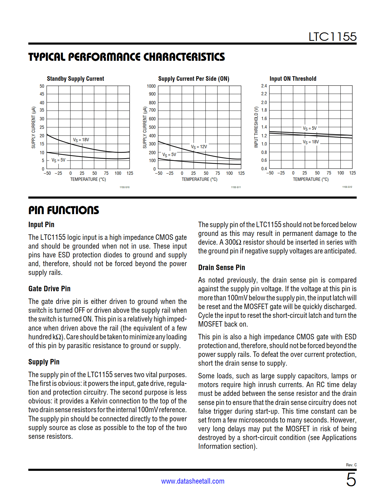 LTC1155 Datasheet Page 5