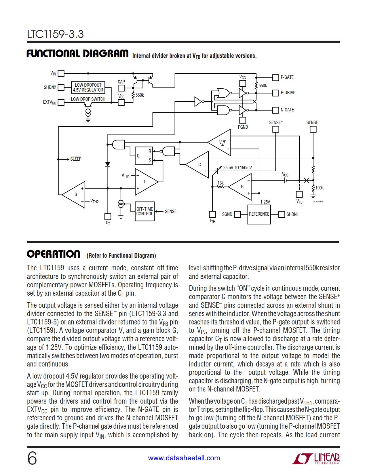 LTC1159-3.3 Datasheet Page 6