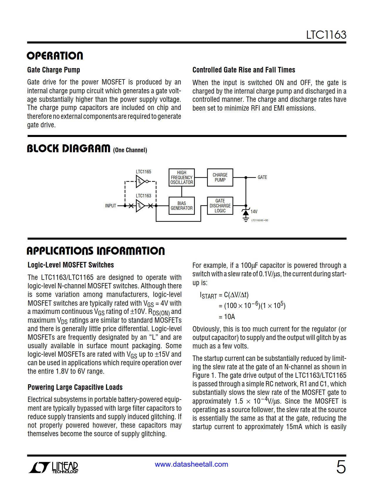 LTC1163 Datasheet Page 5