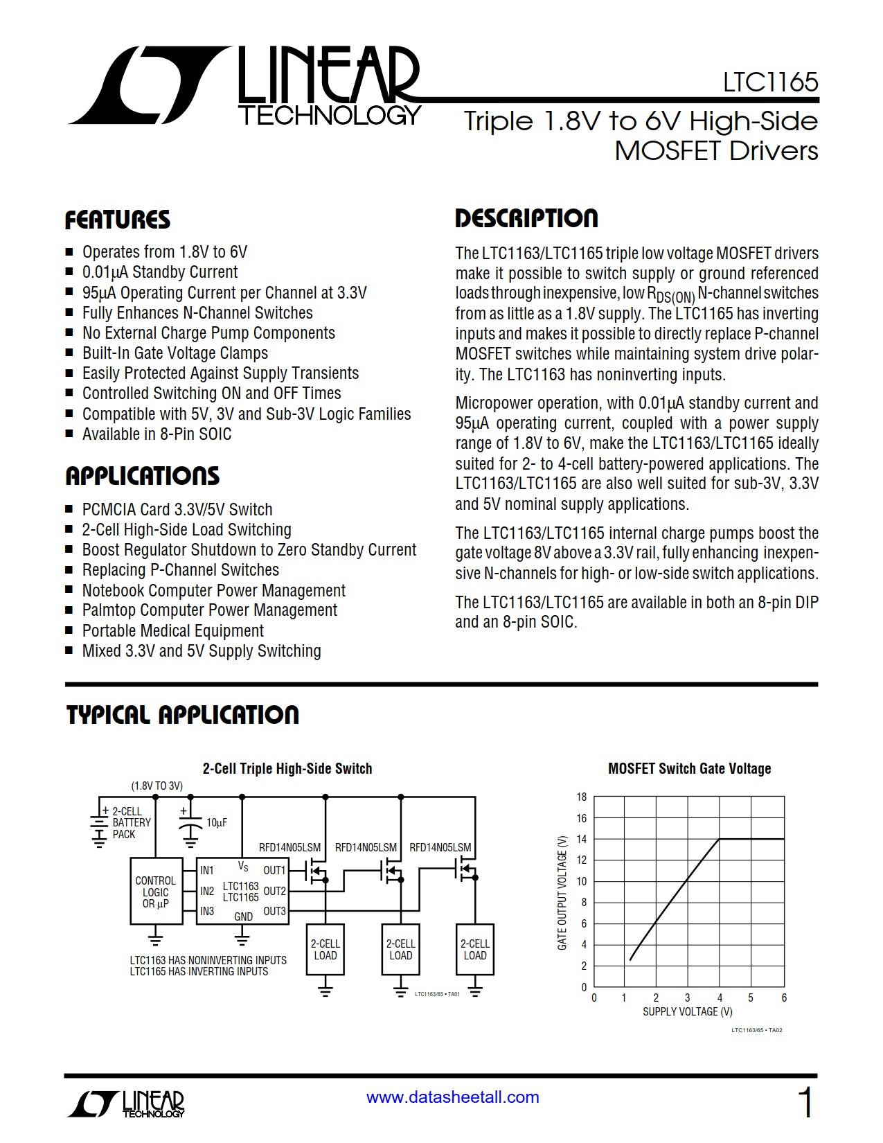 LTC1165 Datasheet