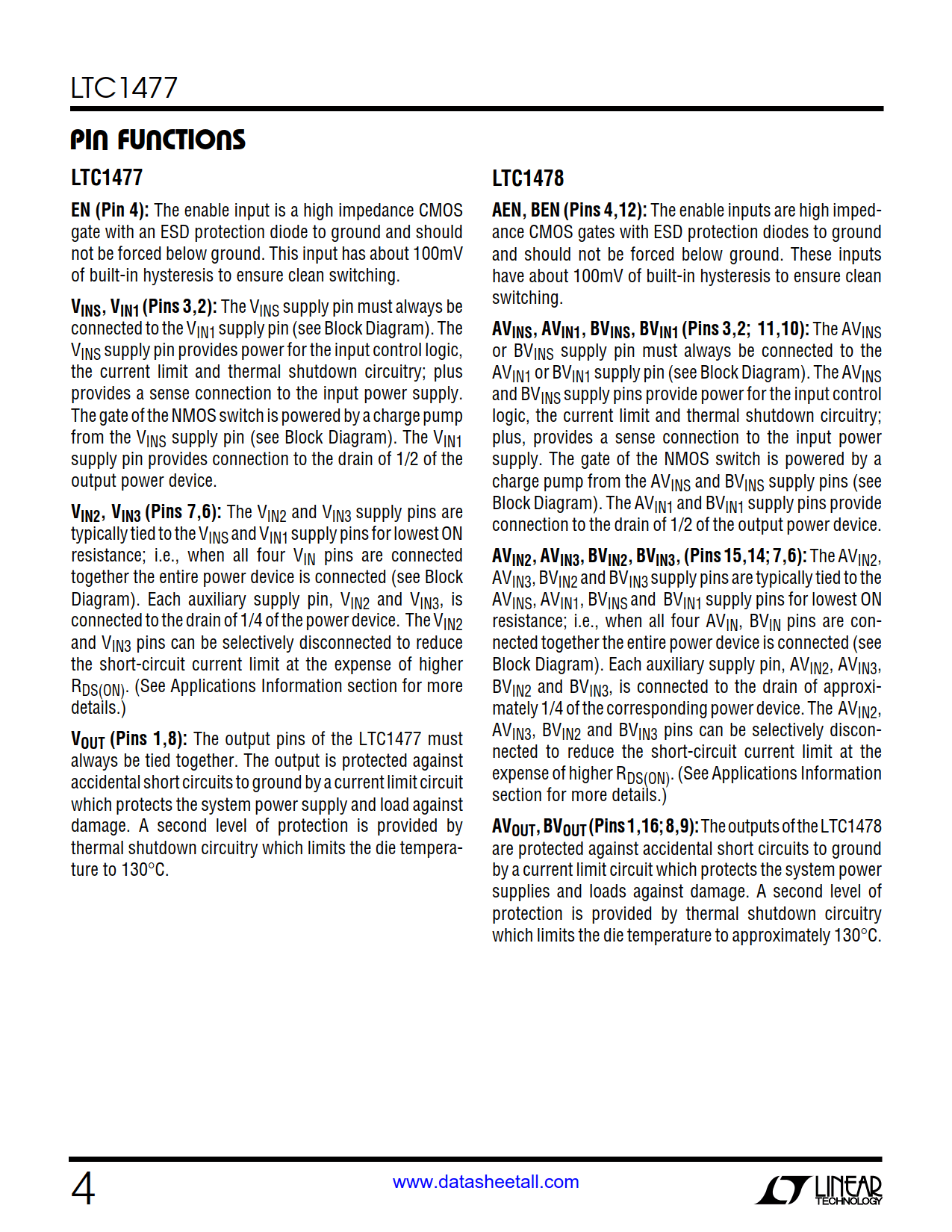 LTC1477 Datasheet Page 4